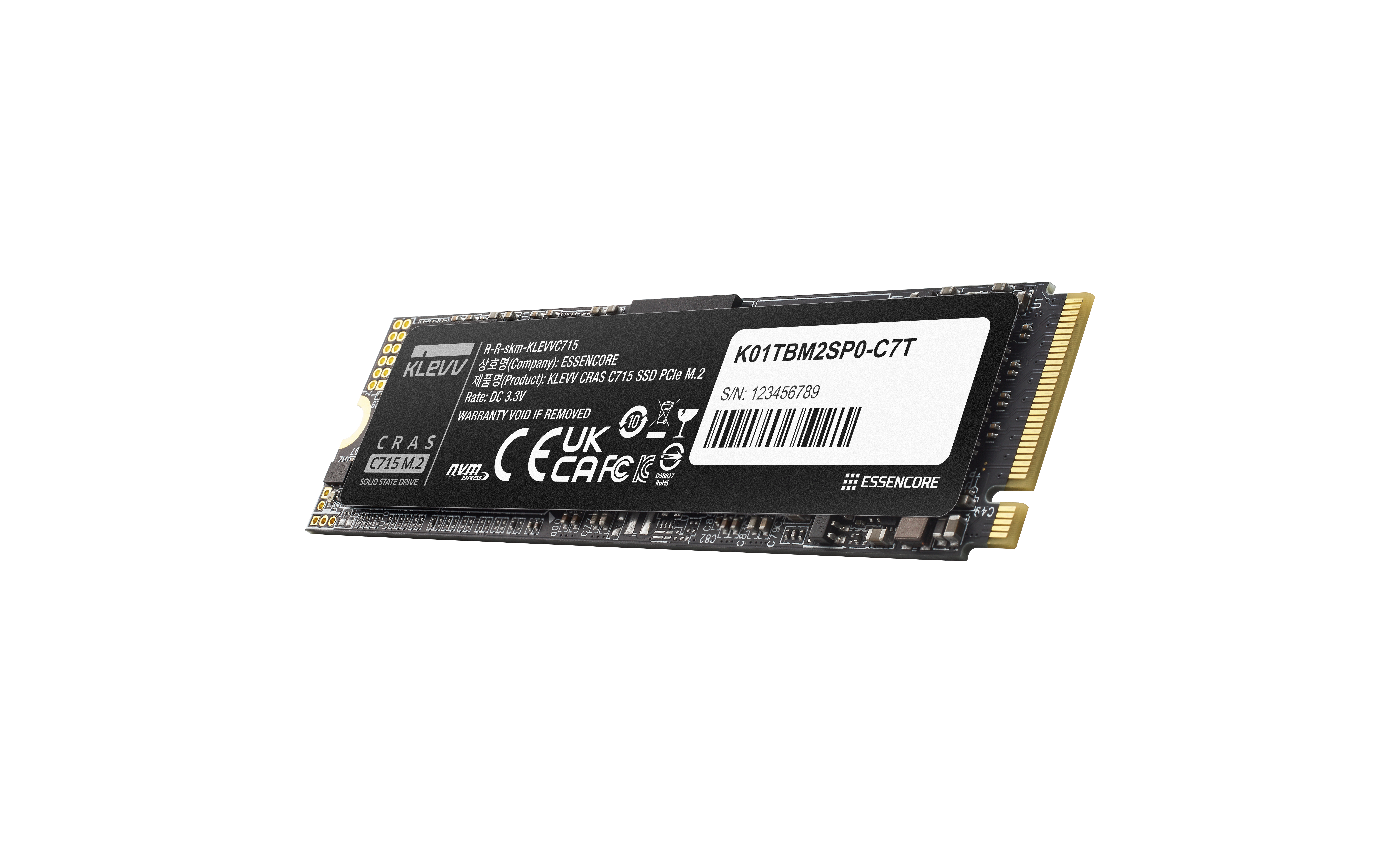 Klevv Cras C715 - SSD - 512 GB - intern - M.2 2280 - PCIe 3.0 x4 (NVMe)