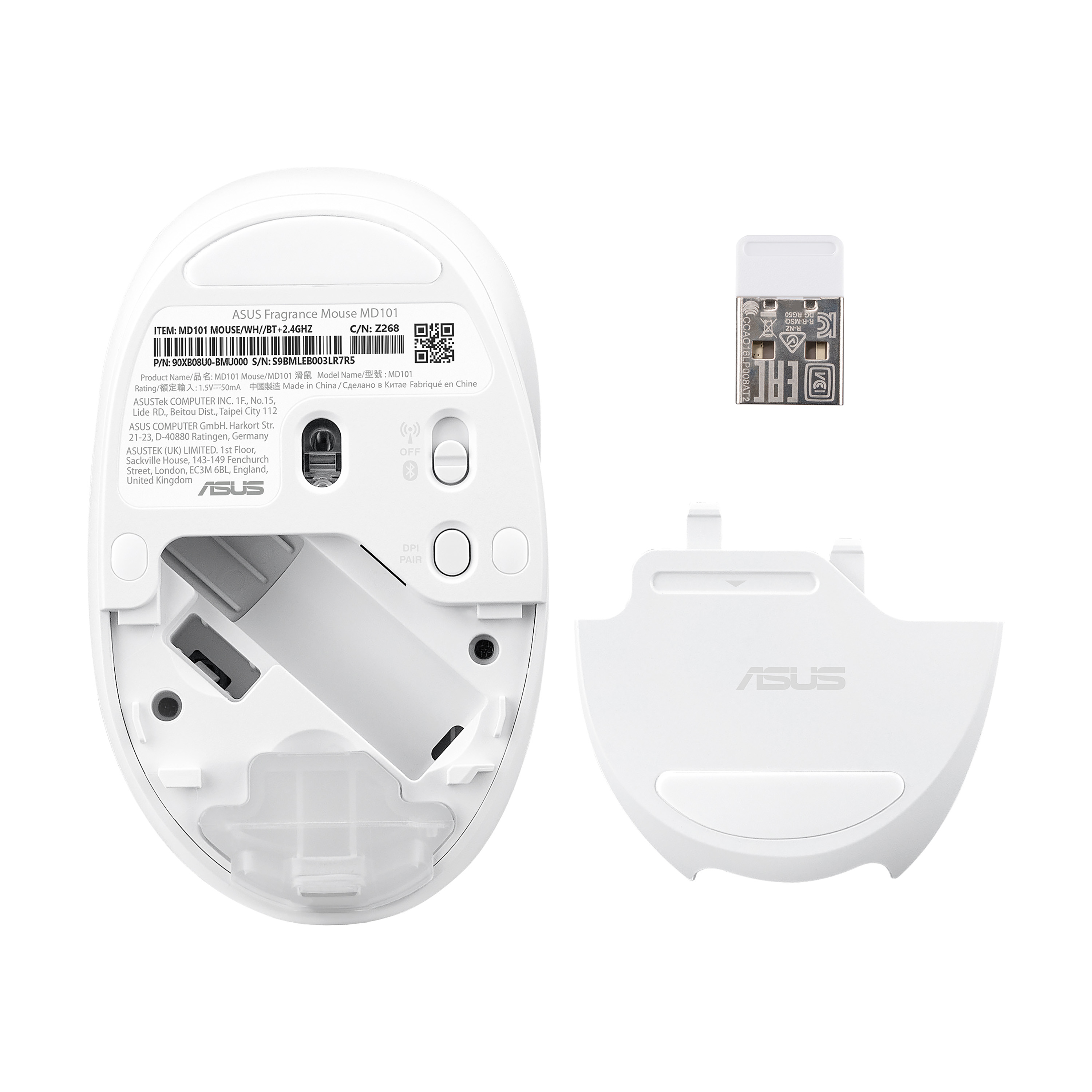 ASUS Fragrance MD101 - Maus - optisch - 4 Tasten