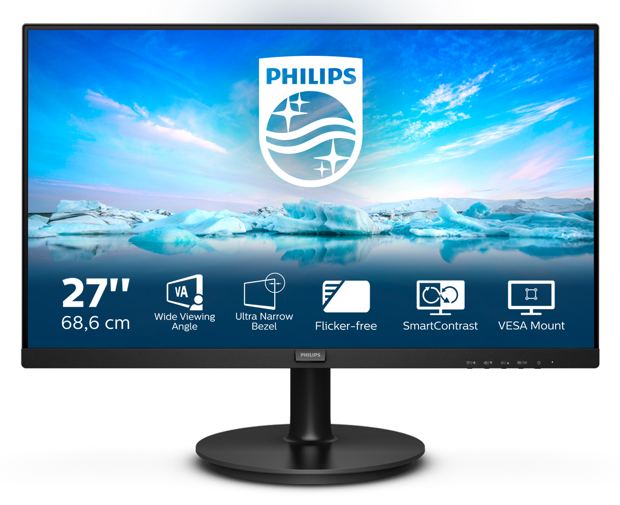 Philips 271V8L - LED-Monitor - 69 cm (27") - 1920 x 1080 Full HD (1080p)