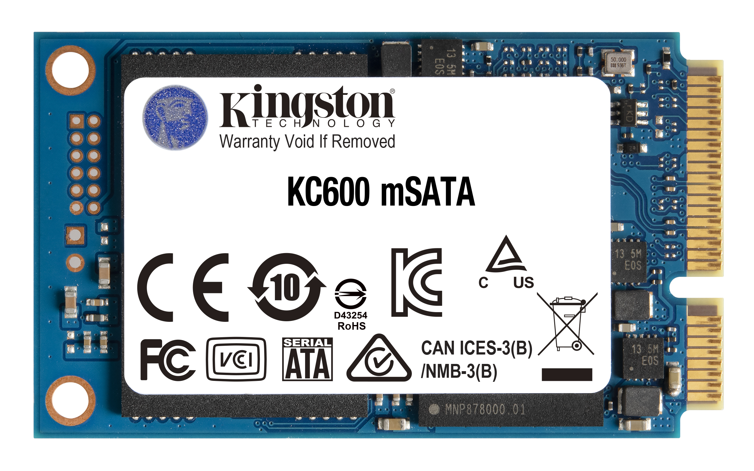 Kingston SSDNow KC600 256GB, MO-300 / mSATA 6Gb/s