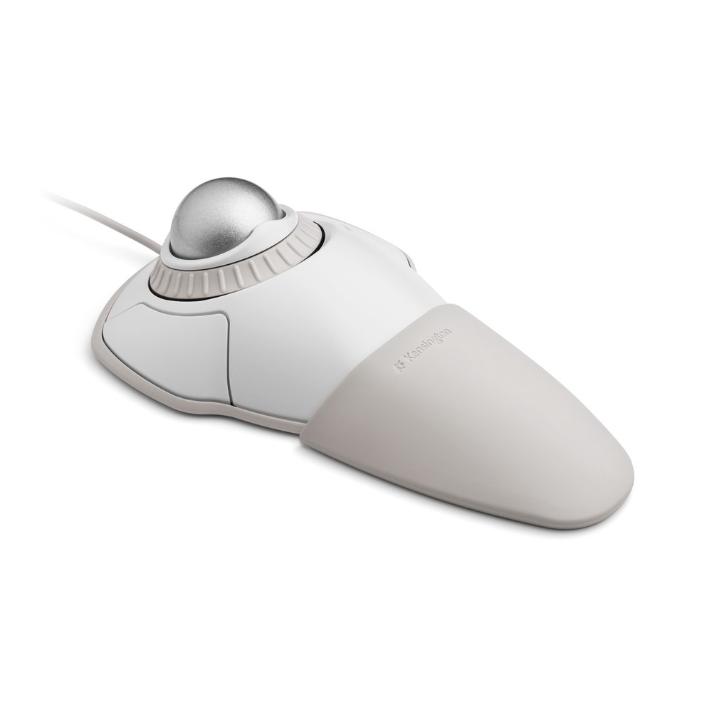 Kensington Orbit® Trackball mit Scroll Ring ? weiß, Beidhändig, Trackball, USB Typ-A, Weiß