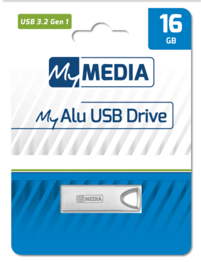 Verbatim MyMedia MyAlu USB 3.2 Gen 1, 16 GB, USB Typ-A, 3.2 Gen 1 (3.1 Gen 1), 80 MB/s, Ohne Deckel,