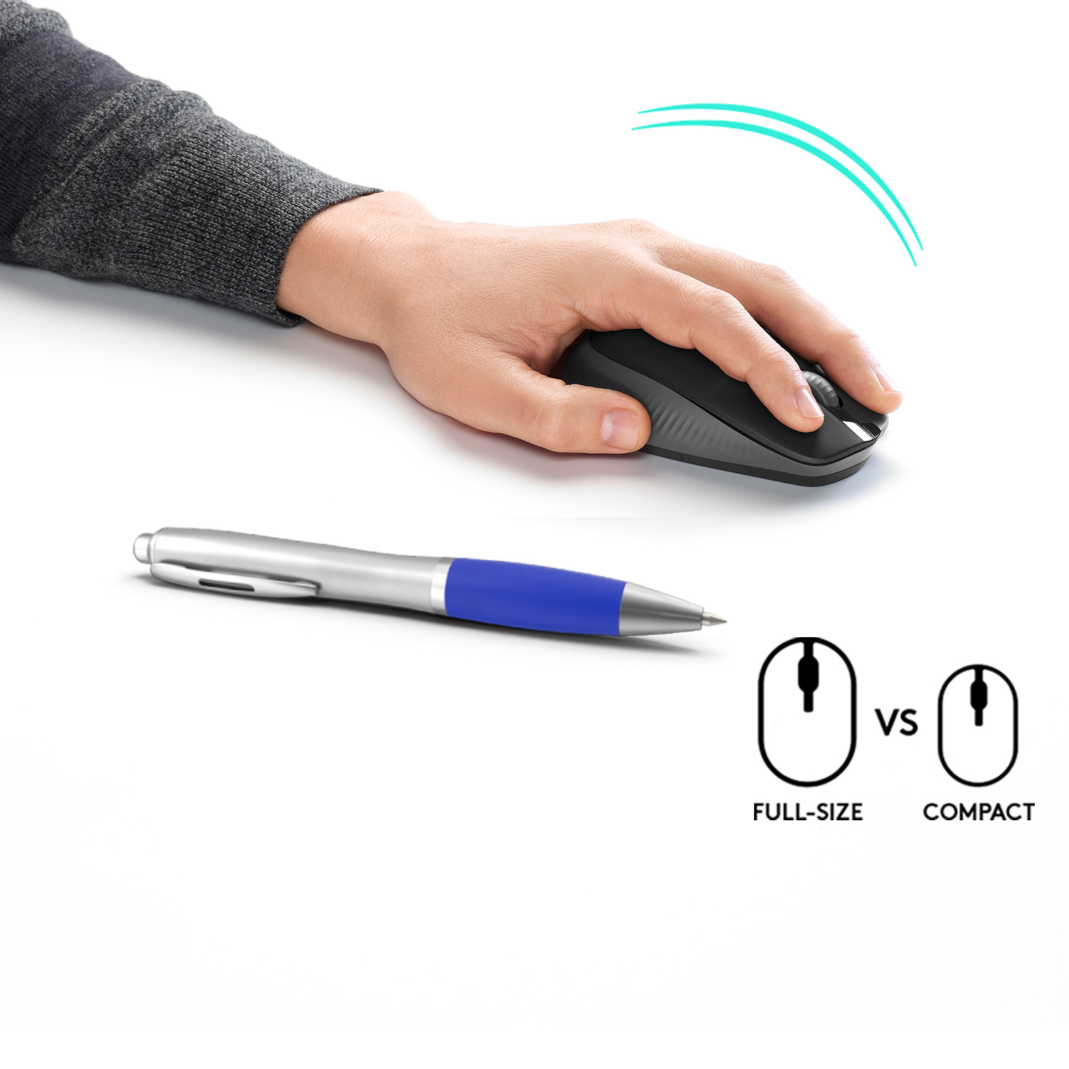 Logitech M190 Full-Size Wireless Mouse dunkelgrau, USB
