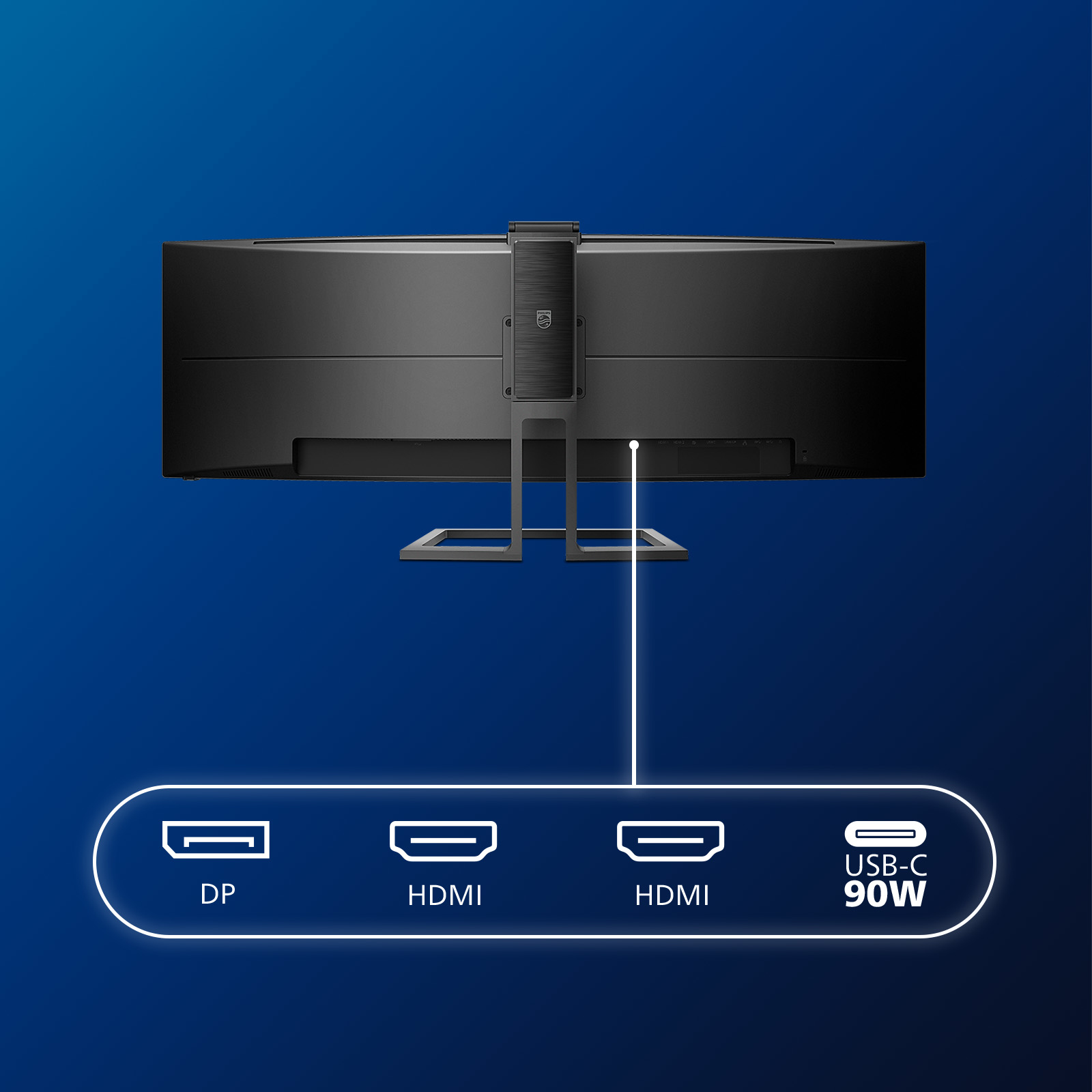 Philips Brilliance P-line 499P9H Curved-Monitor 124.5cm (49") DQHD, VA, 5ms, HDMI, Displayport