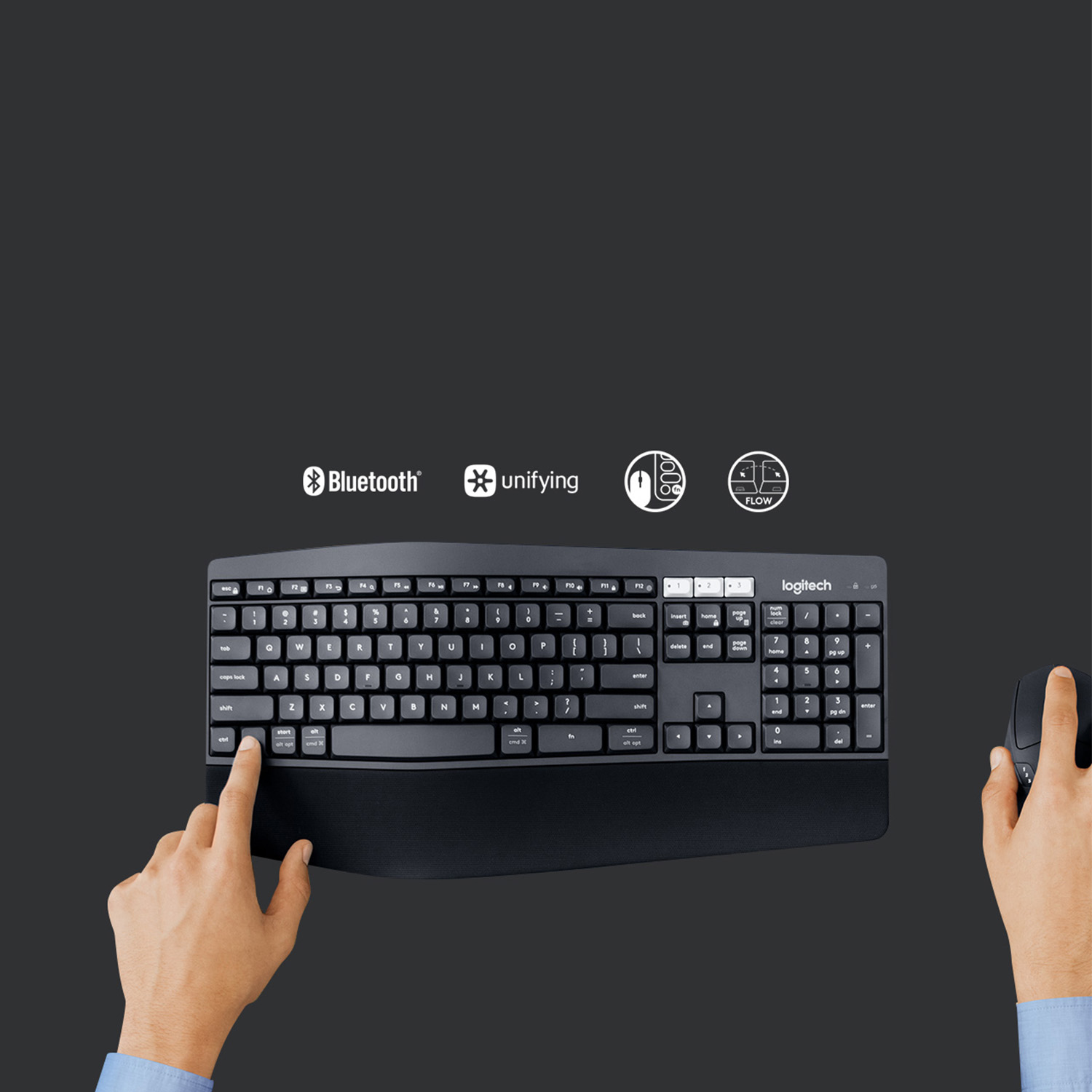Logitech Wireless Combo MK850 Performance, USB/Bluetooth, DE