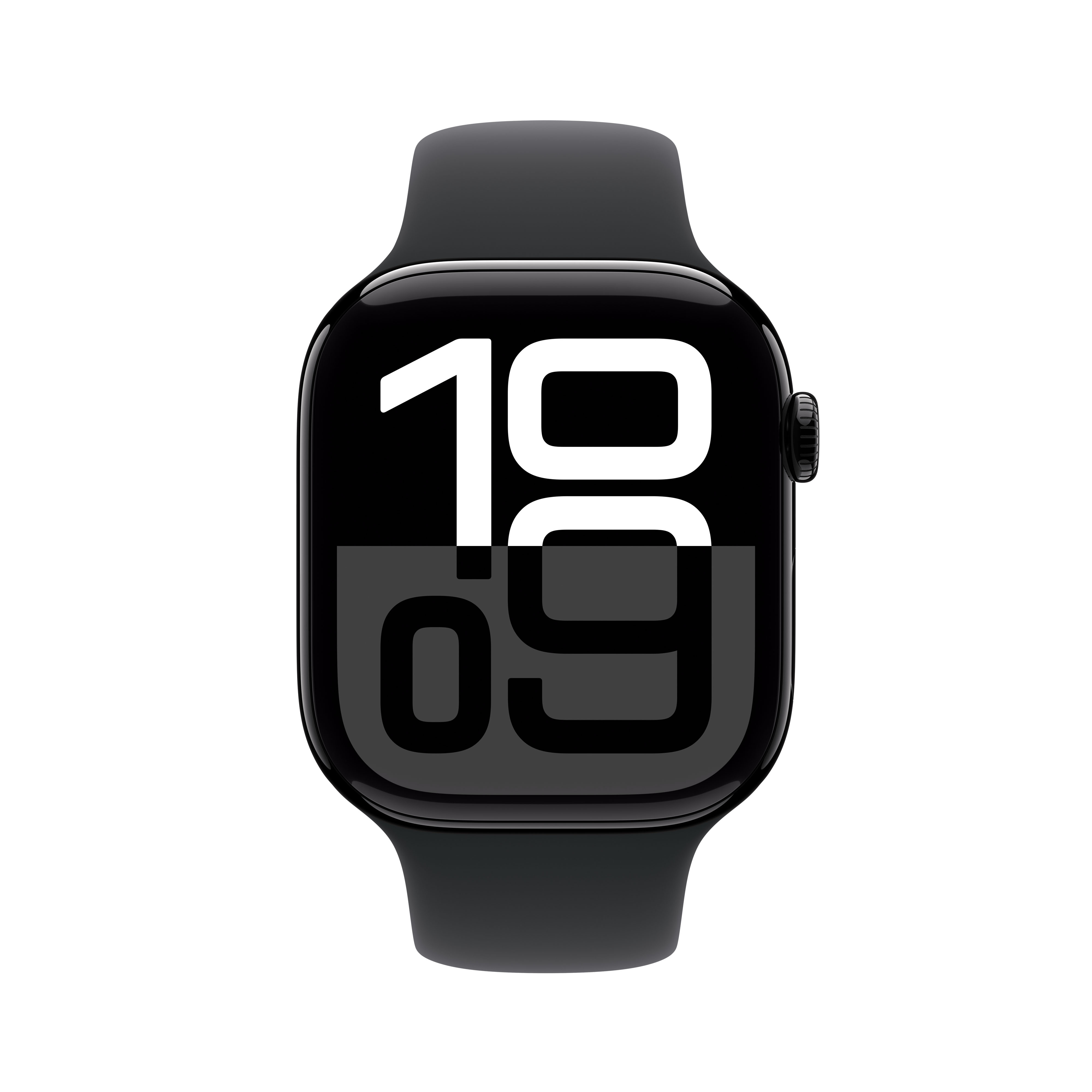 Apple Watch Series 10 (GPS + Cellular) 46mm Aluminium diamantschwarz mit Sportarmband S/M schwarz