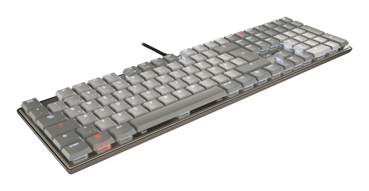 Cherry KC 500 MX LP, warm grey, MX LOW PROFILE 2.0 IVORY, USB, DE
