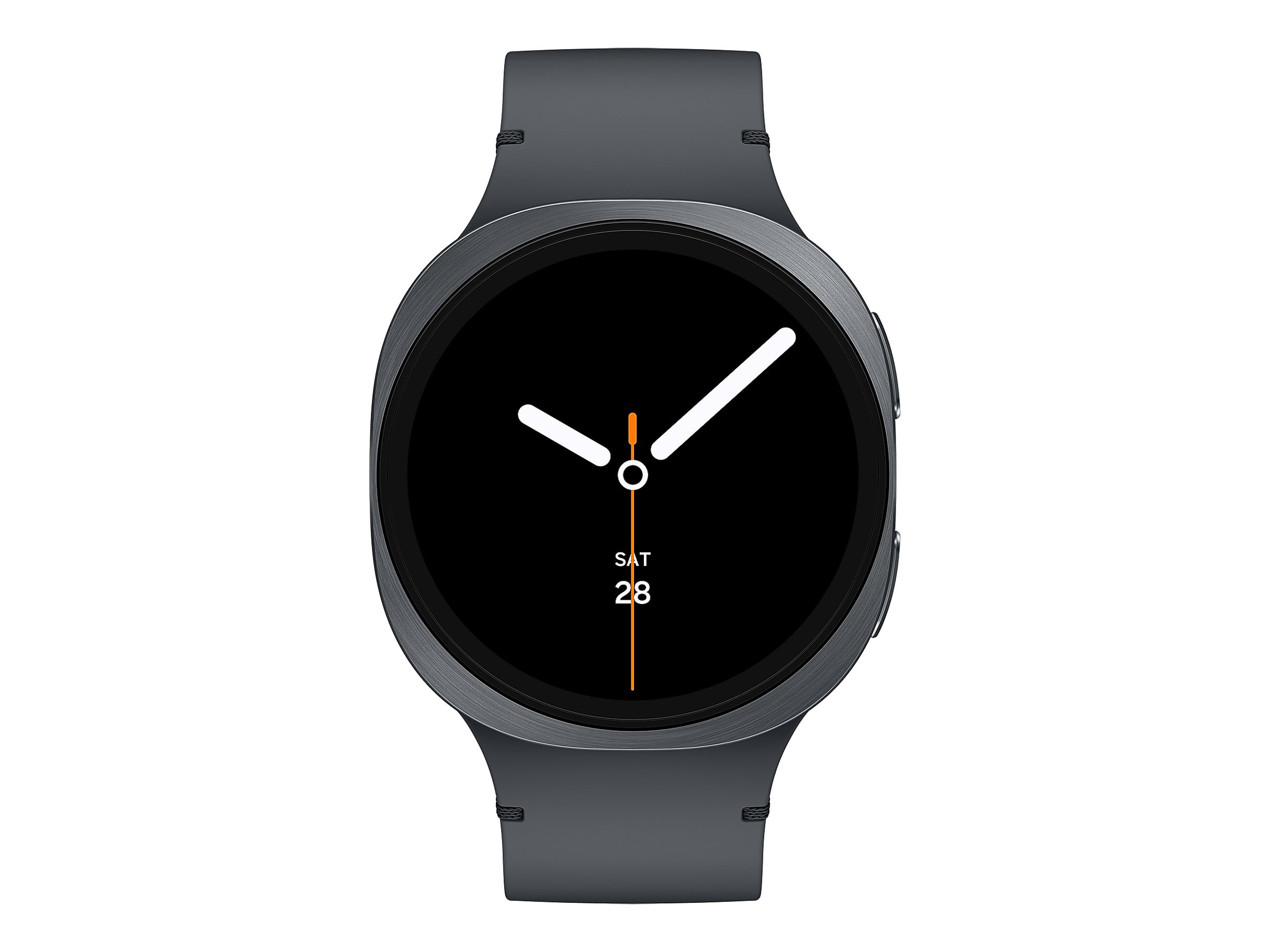 Samsung Galaxy Watch8 - 44 mm - Carbon-Schwarz - intelligente Uhr mit Sportband - Gummi - Graphit -