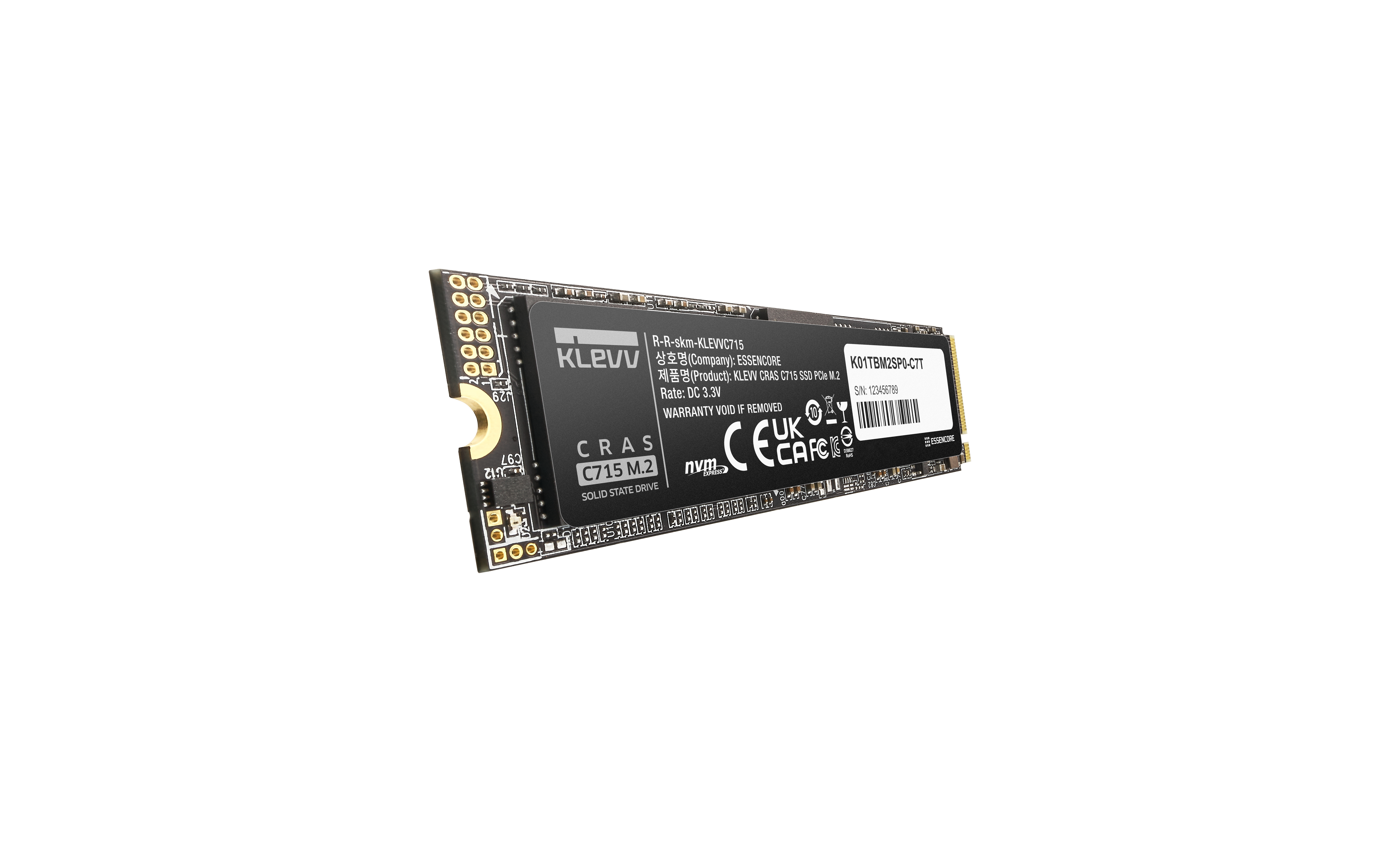 Klevv Cras C715 - SSD - 512 GB - intern - M.2 2280 - PCIe 3.0 x4 (NVMe)