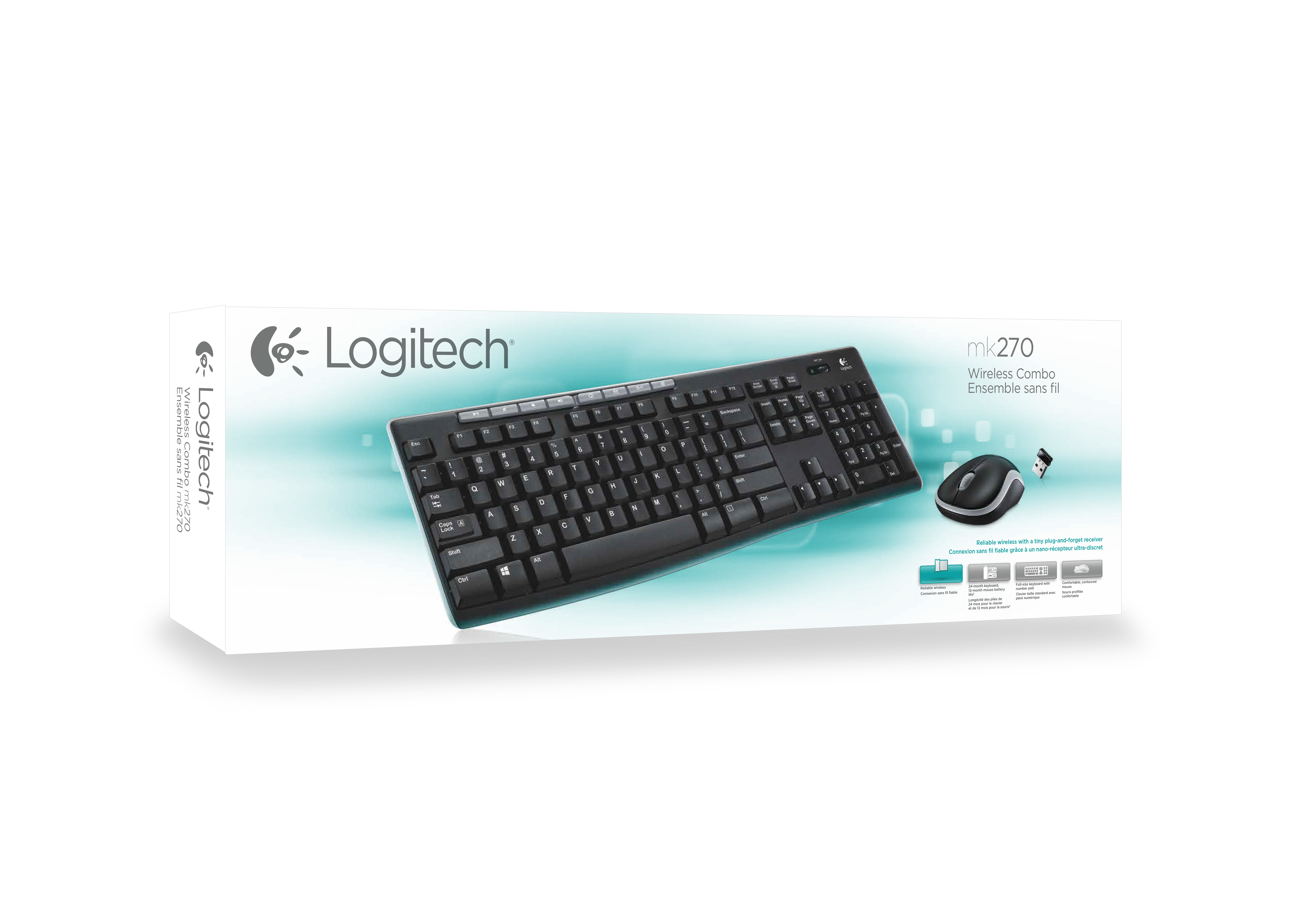 Logitech MK270 Wireless Combo, USB, DE
