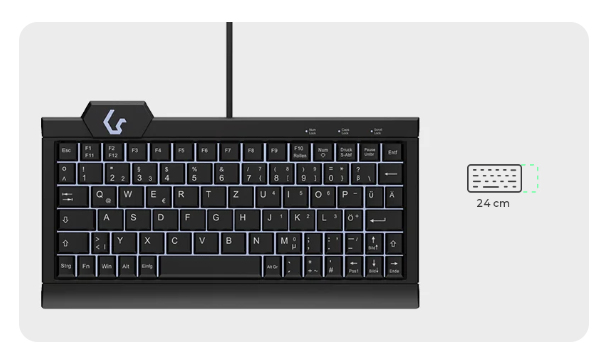 KeySonic KSK-3010ELC - Tastatur - hinterleuchtet