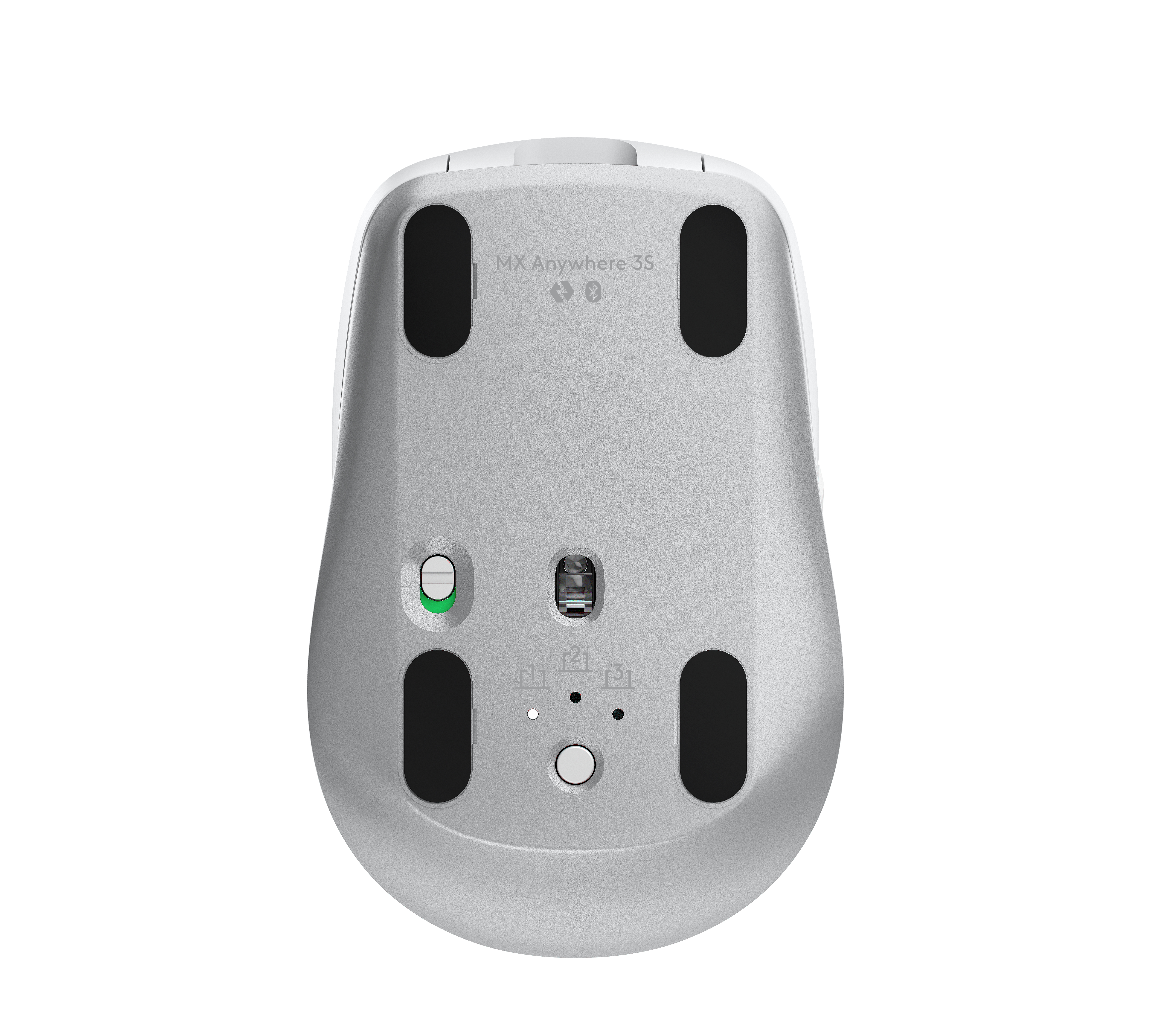 Logitech MX Anywhere 3S Pale Grey, weiß/grau, Logi Bolt, USB/Bluetooth