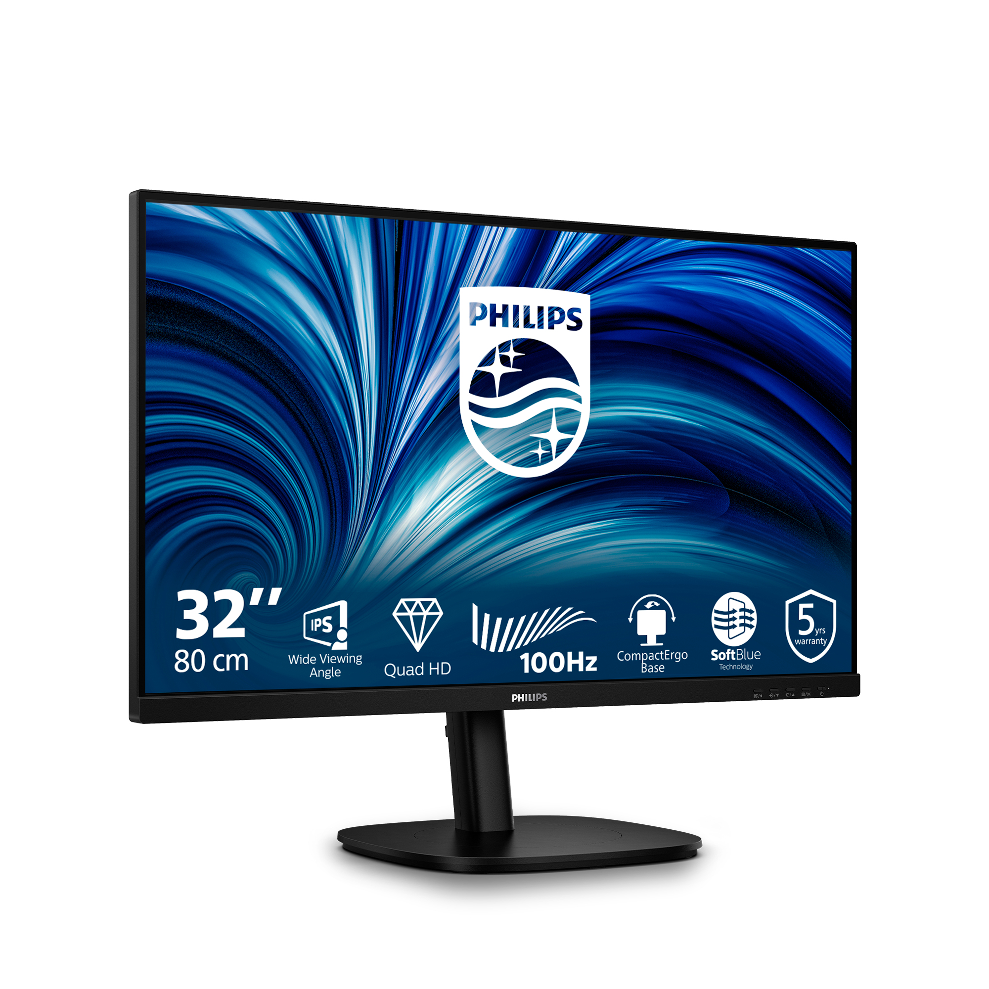 Philips 3000 Series 32B2N3500 Monitor 80.0cm (31.5") WQHD, IPS, 4ms, HDMI, Displayport, USB
