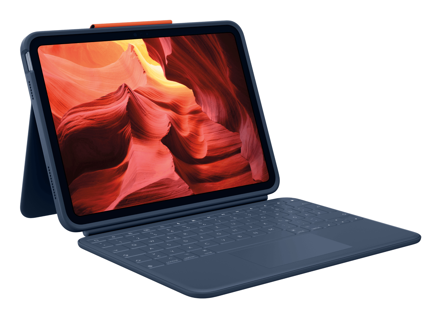 Logitech Rugged Combo 4 Touch - Tastatur und Foliohülle - mit Trackpad - Apple Smart connector - für