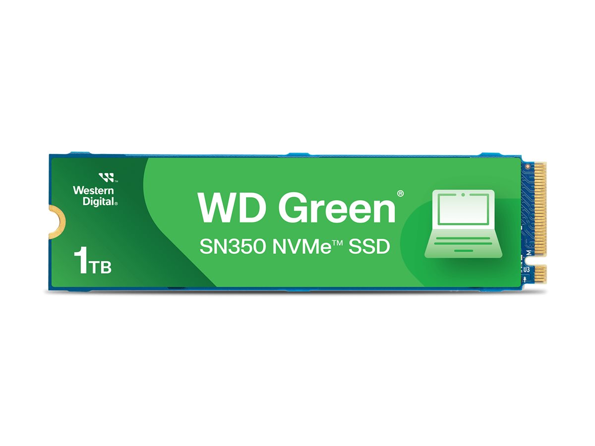WD Green SN350 NVMe SSD WDS100T2G0C-00CDH0 - SSD - 1 TB - intern - M.2 2280 - PCIe 3.0 x4 (NVMe)