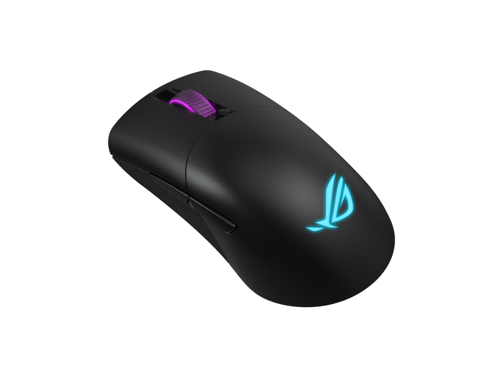 ASUS ROG Keris Wireless, rechts, Optisch, RF Wireless + Bluetooth + USB Type-A, 16000 DPI, Schwarz