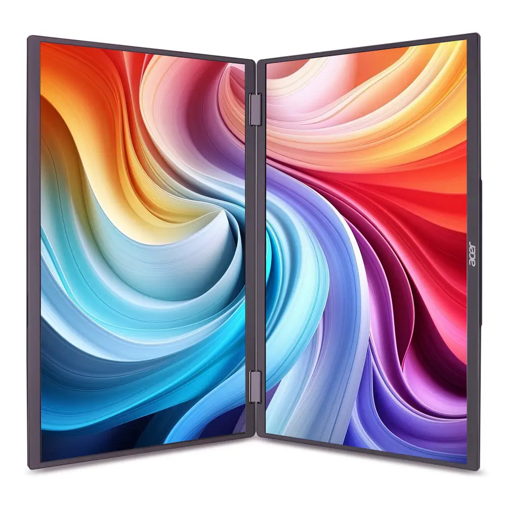 Acer PD3 PD163Qbmiuux Dual-Screen, 2x 15.6" FHD IPS, 60Hz, 8ms, 1x Mini-HDMI, 2x USB-C m. DP