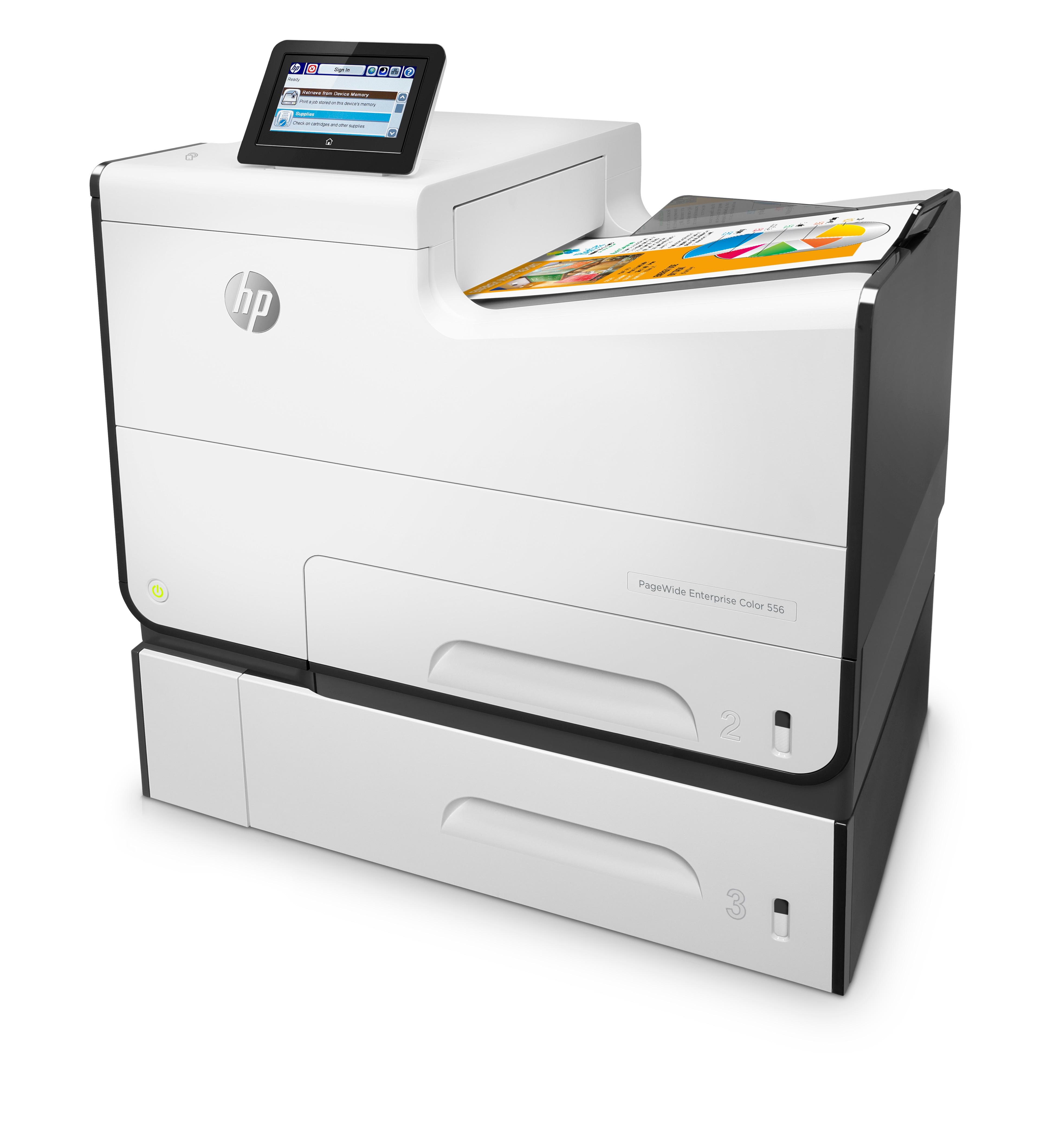 HP PageWide Enterprise Color 556xh, Farbe, 2400 x 1200 DPI, 4, A4, 80000 Seiten pro Monat, 50 Seiten
