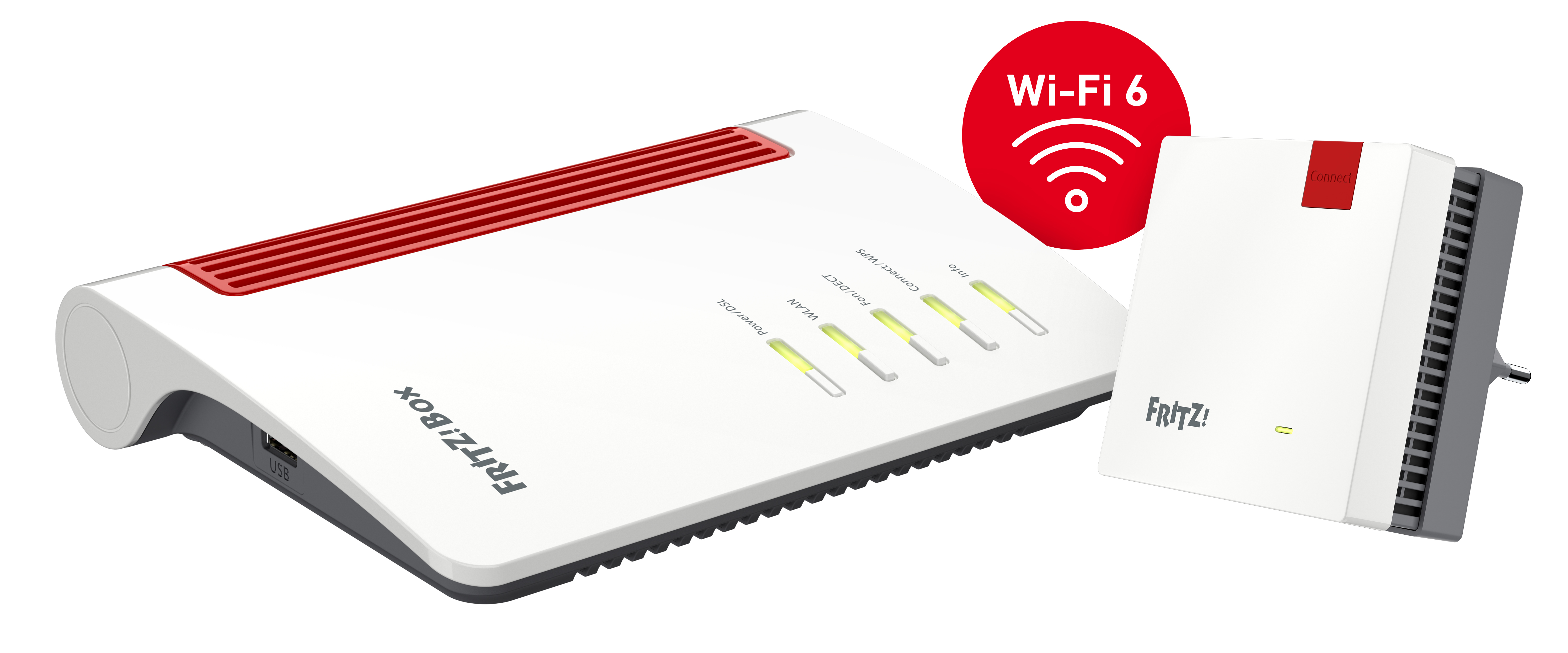 AVM FRITZ!Box 7530 AX, Router und 1x Repeater Set, 2er-Bundle