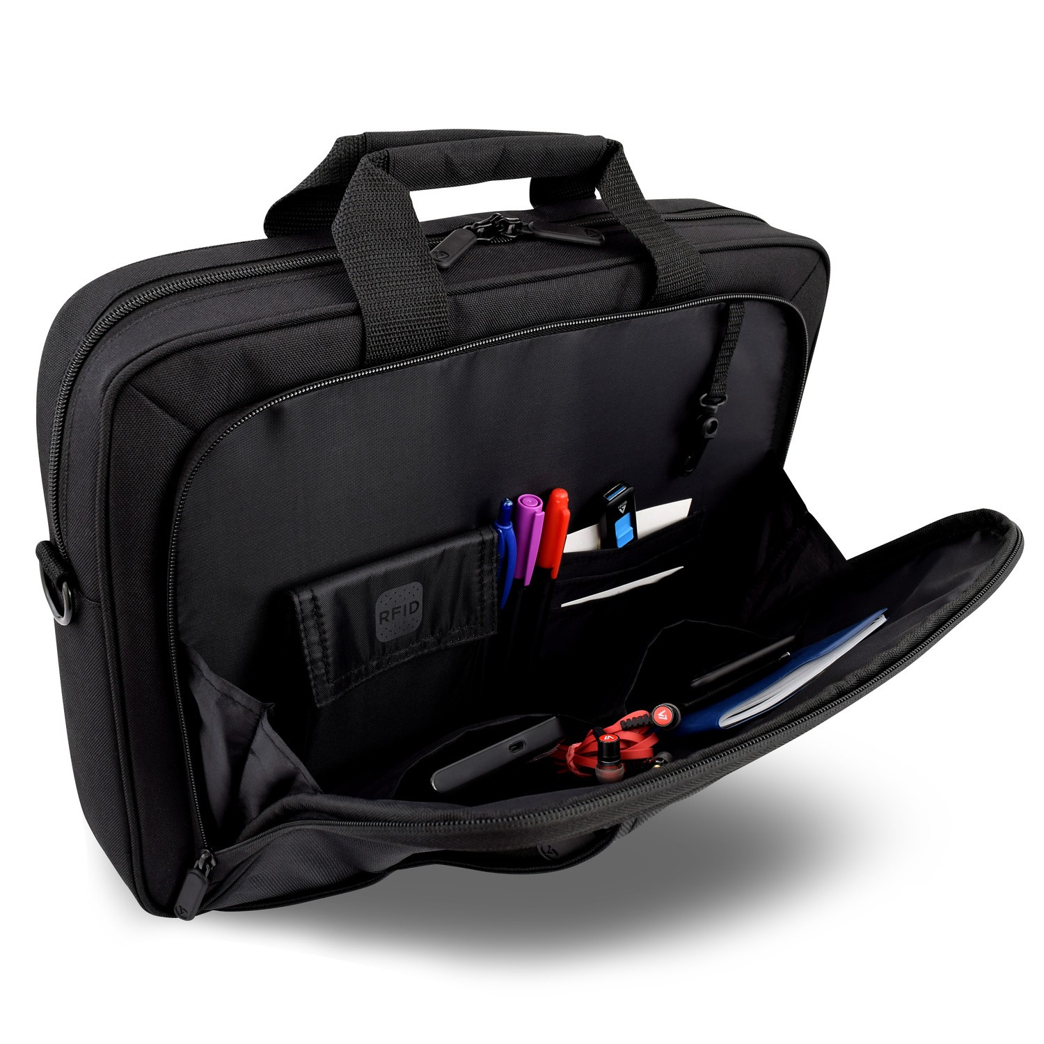 V7 Professional Toploader Tasche für Notebooks bis 14 Zoll, Aktenkoffer, 35,8 cm (14.1"), Schultergu