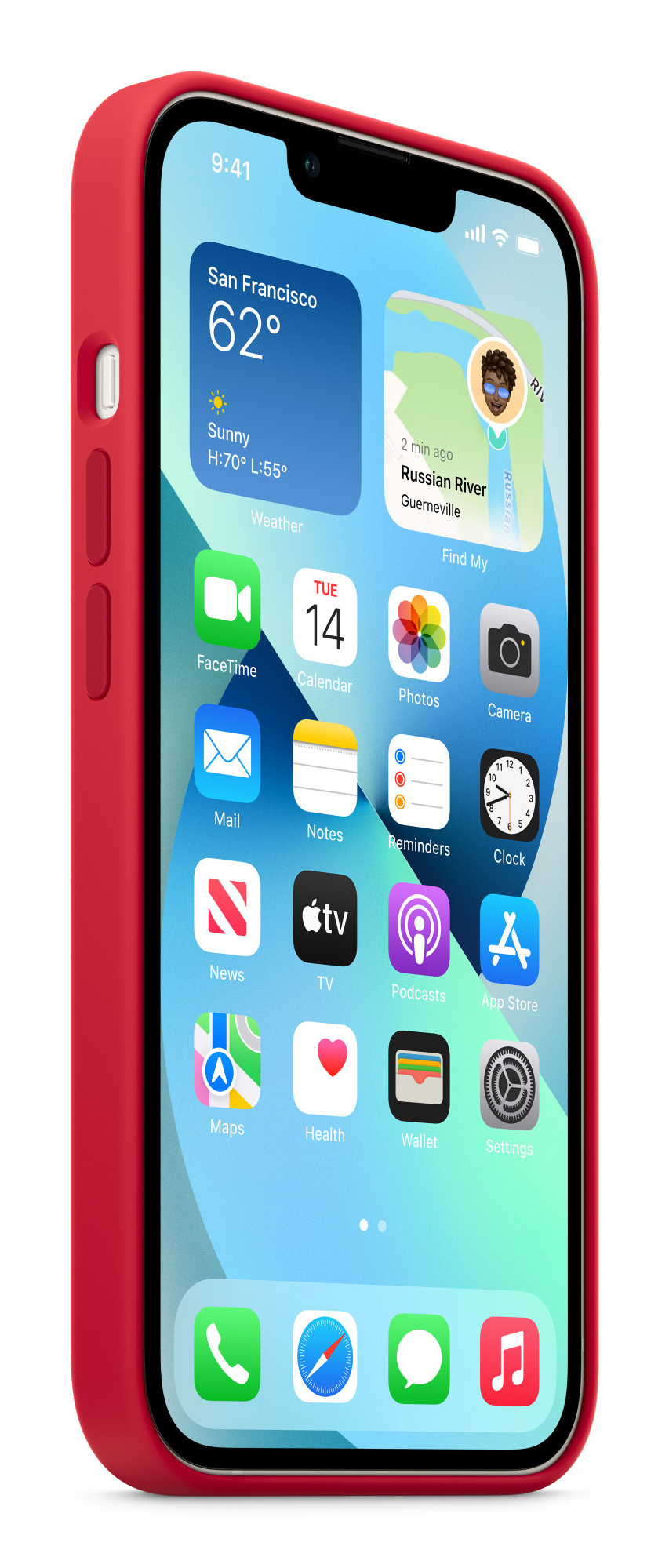 Apple MC4E4ZM/A, Cover, Apple, iPhone 13, 15,5 cm (6.1"), Rot
