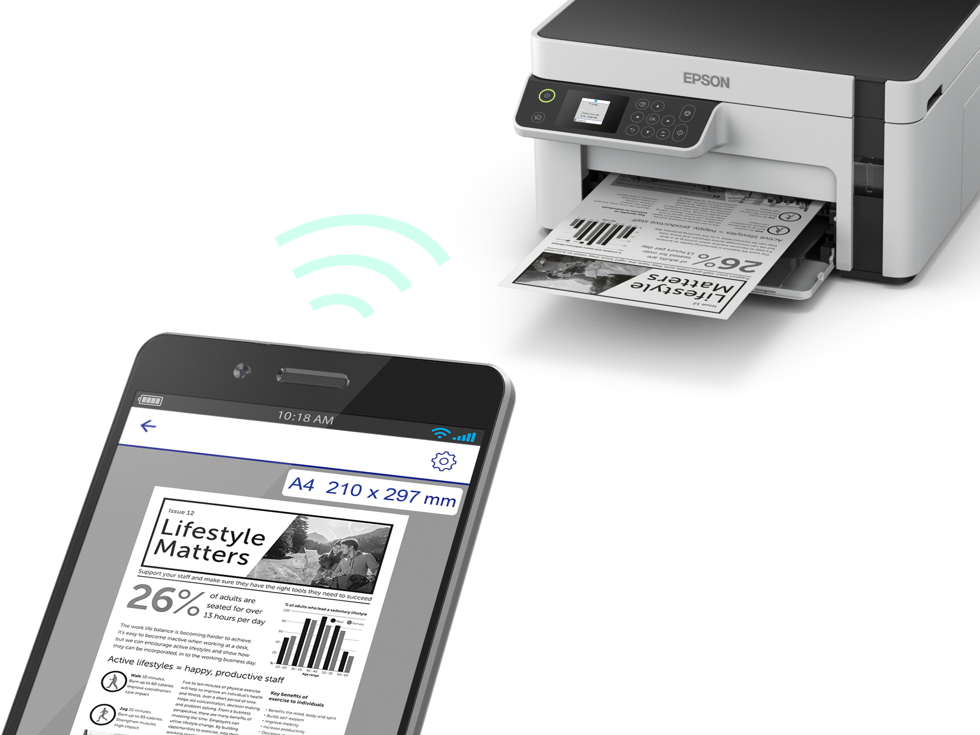 Epson EcoTank ET-M2120 - Multifunktionsdrucker - s/w - Tintenstrahl - A4/Legal (Medien)