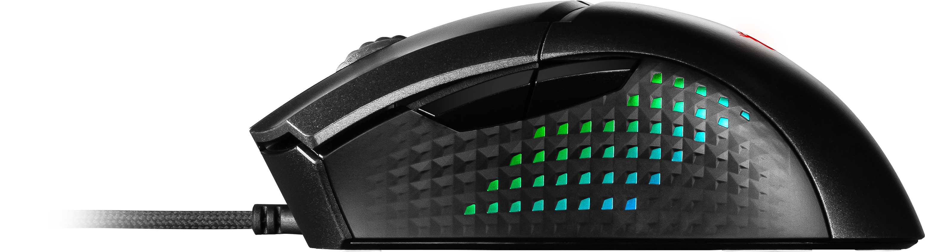 MSI Clutch GM51 - Maus - leicht - Für Rechtshänder - optisch - 6 Tasten - kabellos, kabelgebunden -