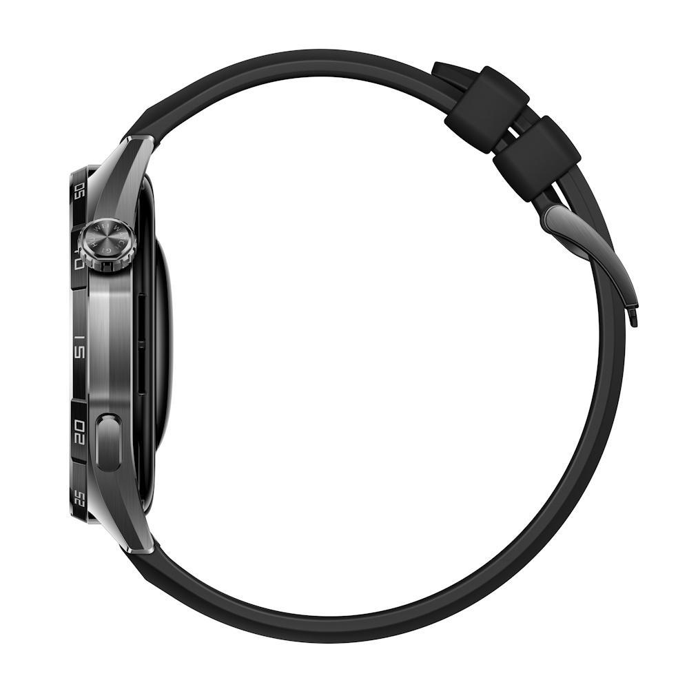 Huawei Watch GT 6 - 41 mm - Edelstahl - intelligente Uhr mit Riemen - Flouroelastomer - schwarz - Ha