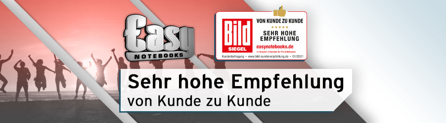 Easynotebooks.de - Überdurchschnittlich hohe Weiterempfehlung durch unsere Kunden!