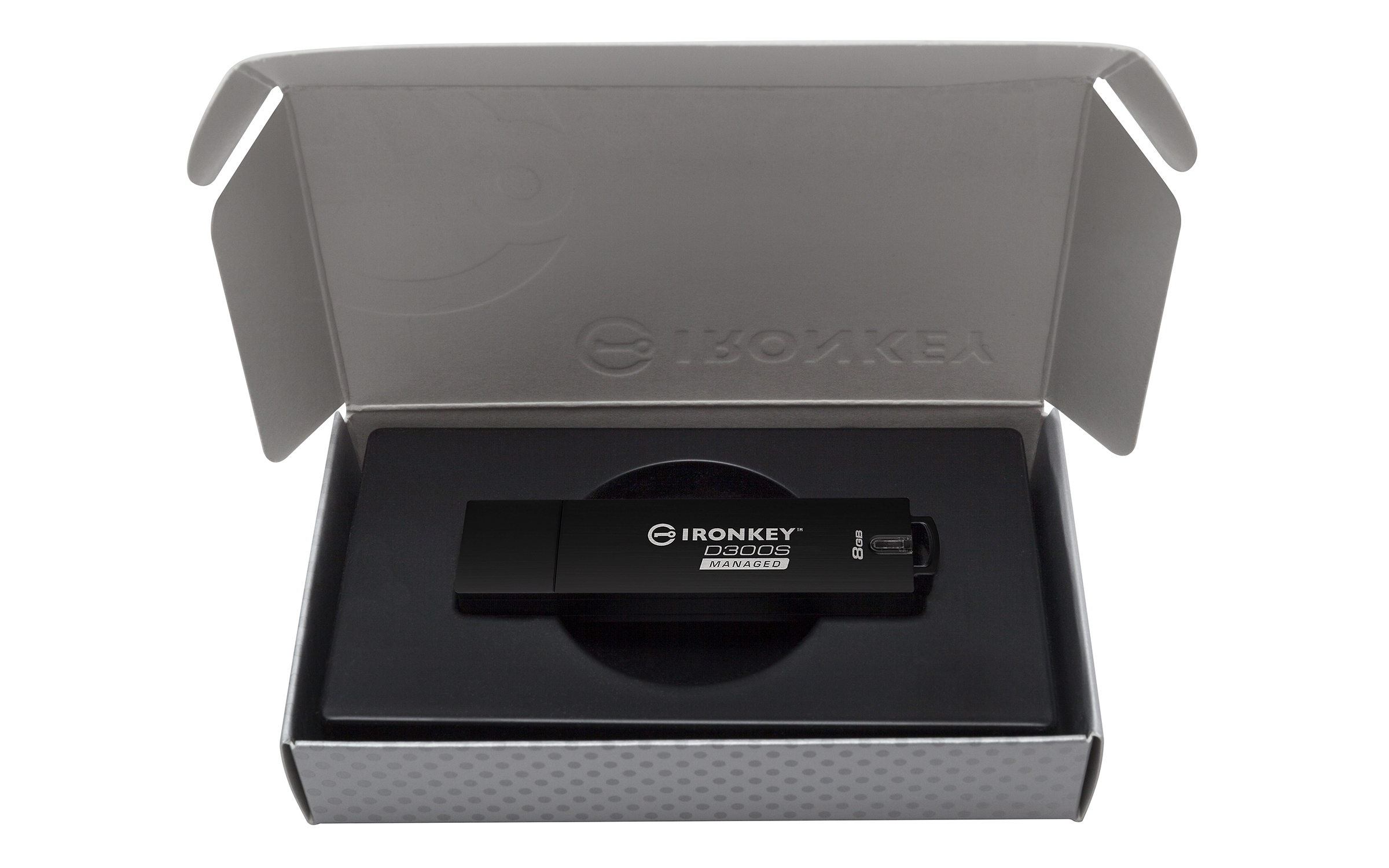 Kingston IronKey D300 - 8 GB - USB Typ-A - 3.2 Gen 1 (3.1 Gen 1) - 165 MB/s - Kappe - Schwarz