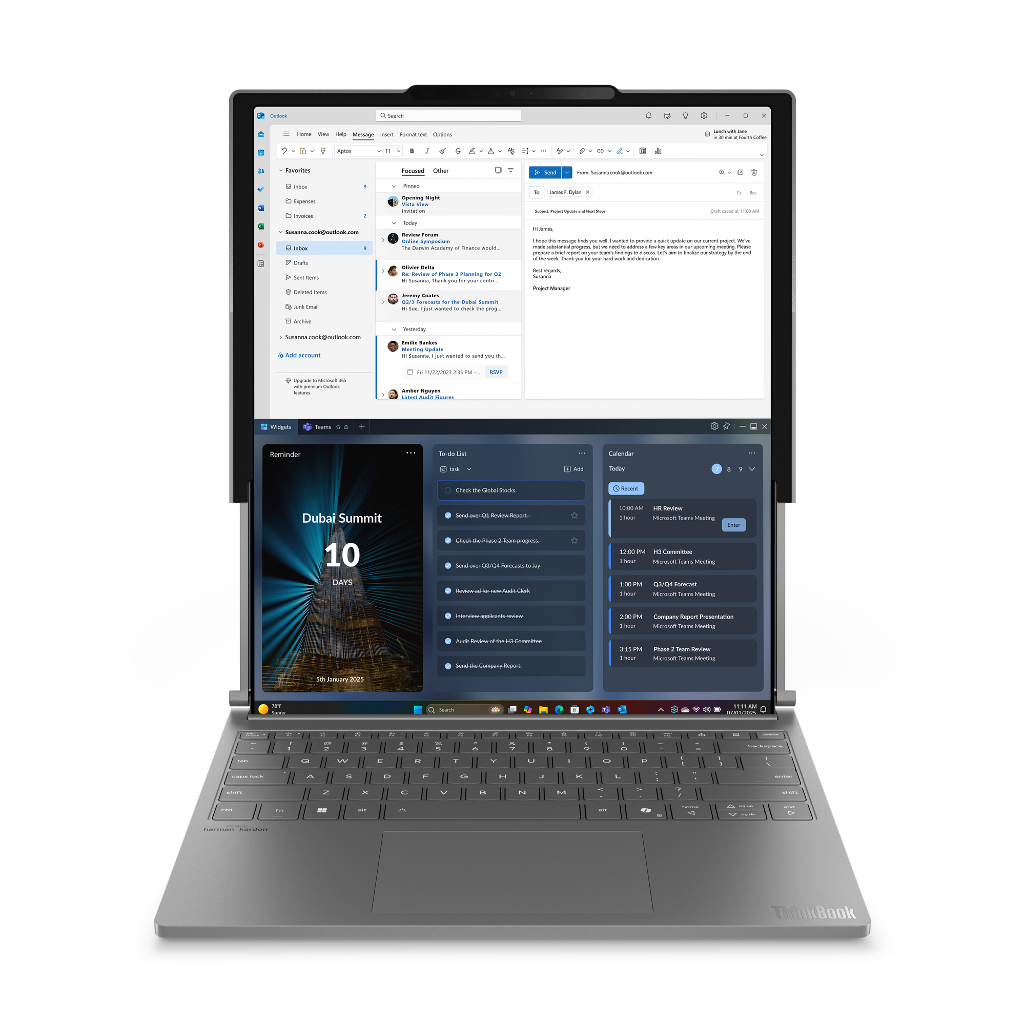Lenovo ThinkBook Plus G6 Rollable - 14" bis 16,7", Core Ultra 7 258V, 32GB, 1TB SSD, Win11 Pro