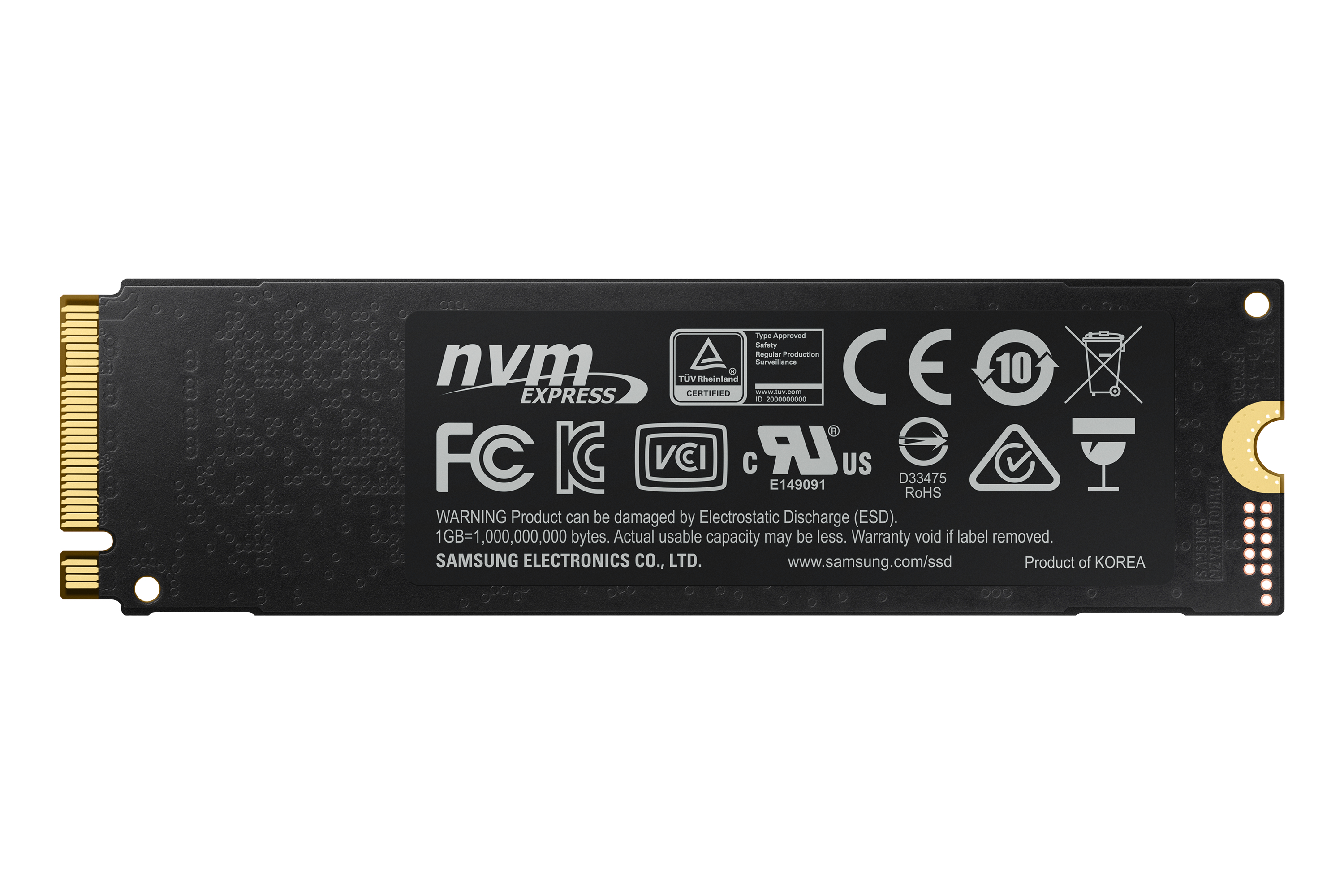Samsung 970 EVO MZ-V7E500BW - SSD - verschlüsselt - 500 GB - intern - M.2 2280 - PCIe 3.0 x4 (NVMe)