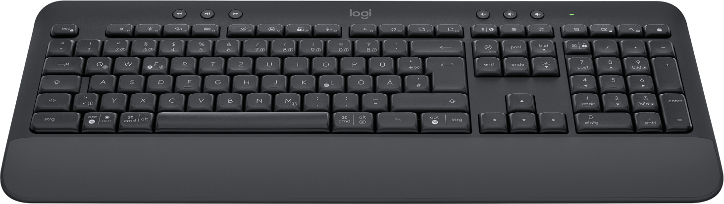 Logitech Signature K650 Comfort, Graphite, Logi Bolt, USB/Bluetooth, DE
