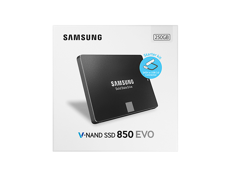 Samsung 850 EVO MZ-75E250 - SSD - verschlüsselt - 250 GB - intern - 2.5" (6.4 cm)