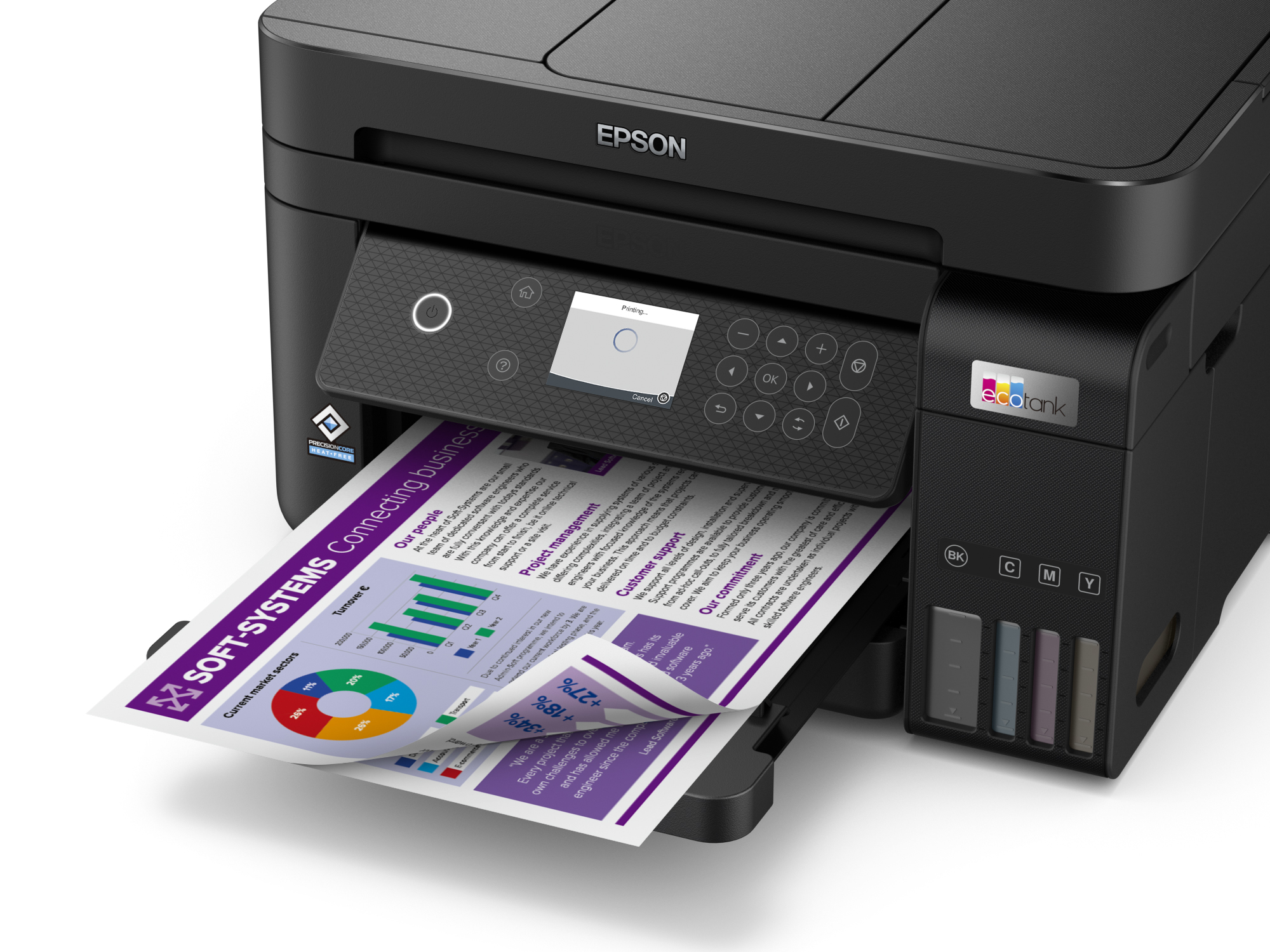 Epson EcoTank ET-3850 - Multifunktionsdrucker - Farbe - Tintenstrahl - A4/Legal (Medien)