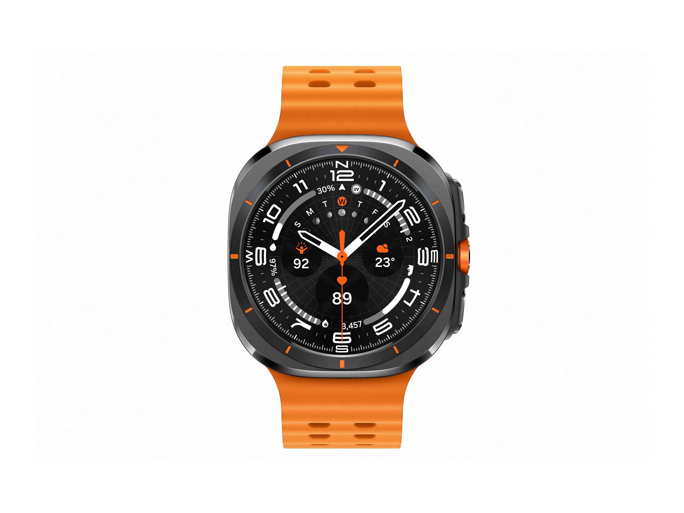Samsung Galaxy Watch Ultra - 47 mm - titanfarben grau - intelligente Uhr mit Marineband - Gummi - Or