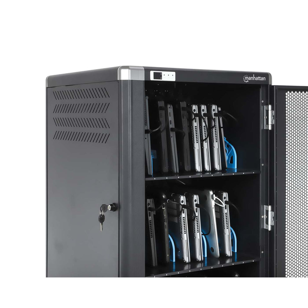 Manhattan Wagen (laden und sichern) - für 30 notebooks / Chromebooks / tablets - charging via intern