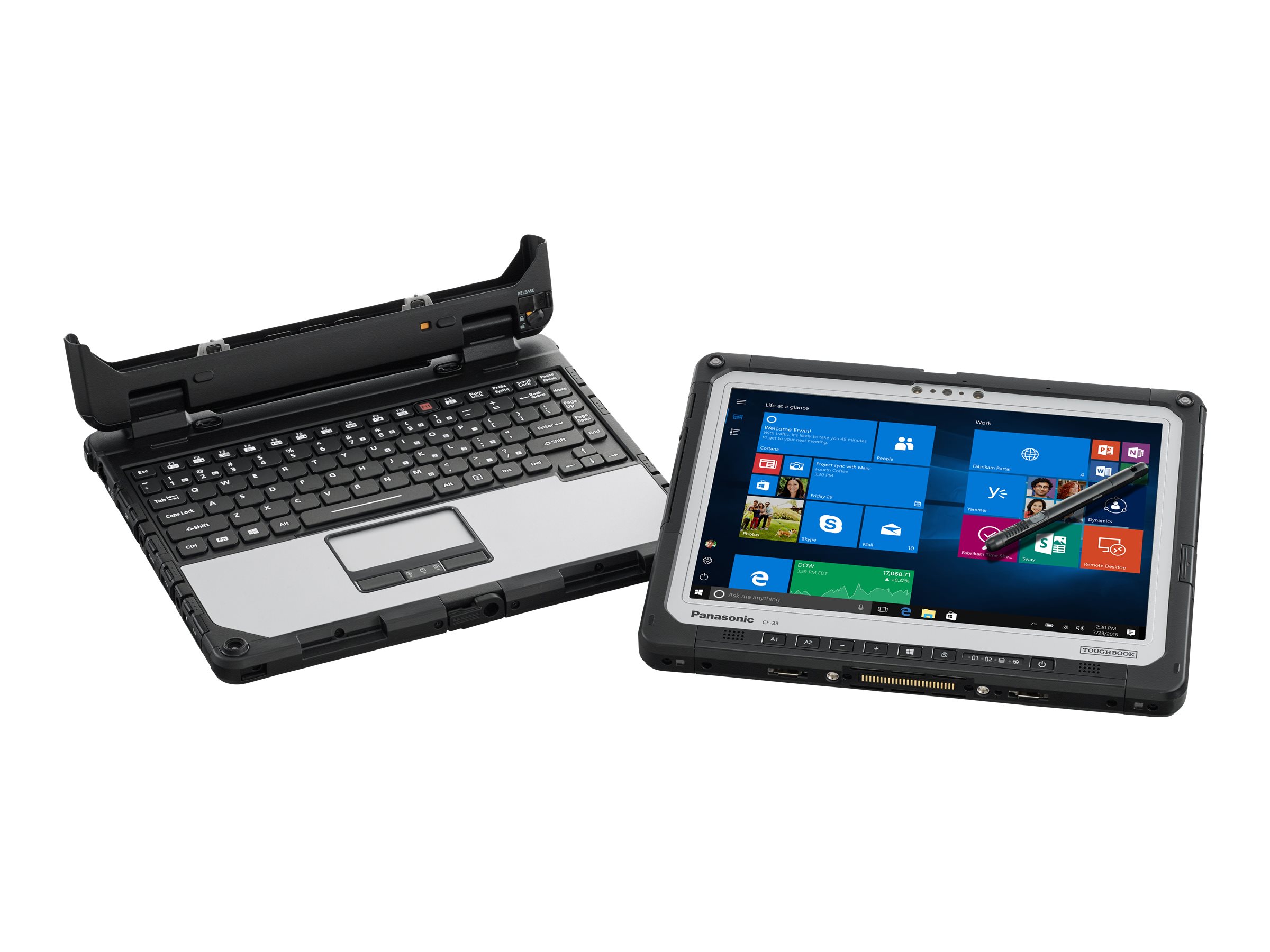 Panasonic Toughbook CF-33 - Robust - Tablet - mit Tastatur-Dock - Intel Core i5 10310U / 1.7 GHz - v