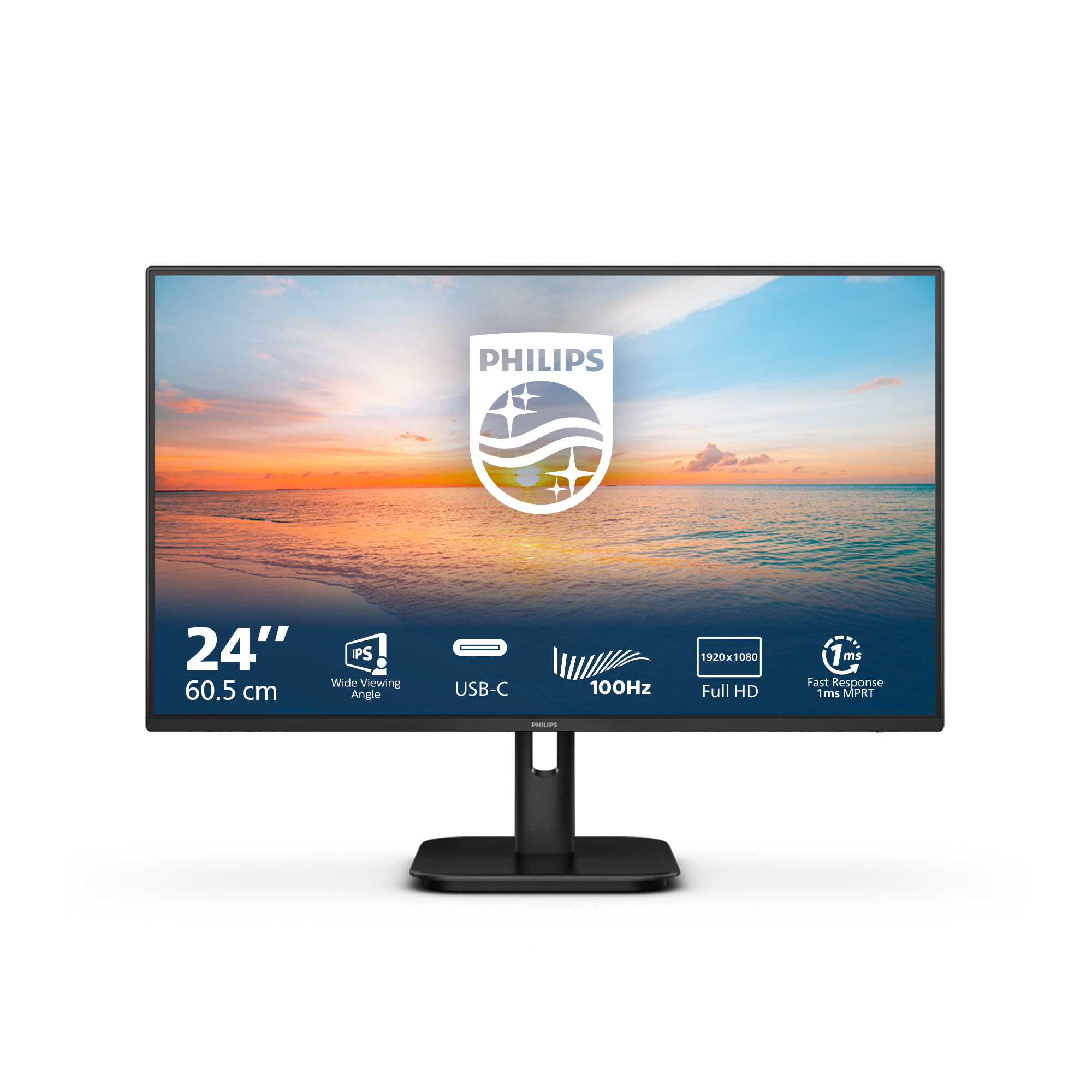 Philips 1000 Series 24E1N1300A Monitor 60.5cm (23.8") Full HD, IPS, 4ms, HDMI, USB