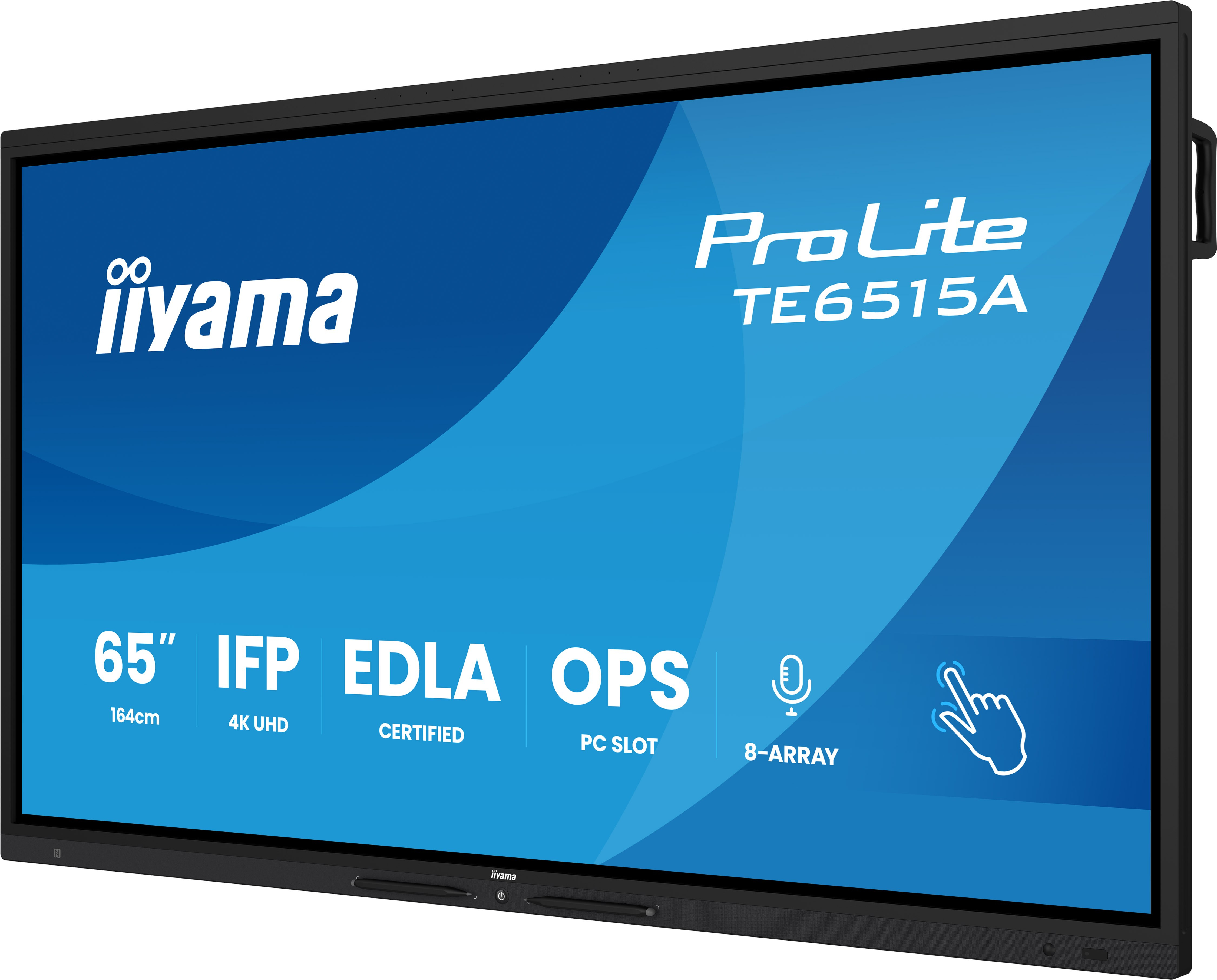 iiyama ProLite TE6515A-B1AG Digital Signage Touchdisplay 163.8cm (64.5") 4K UHD, IPS, 8ms, HDMI, DP