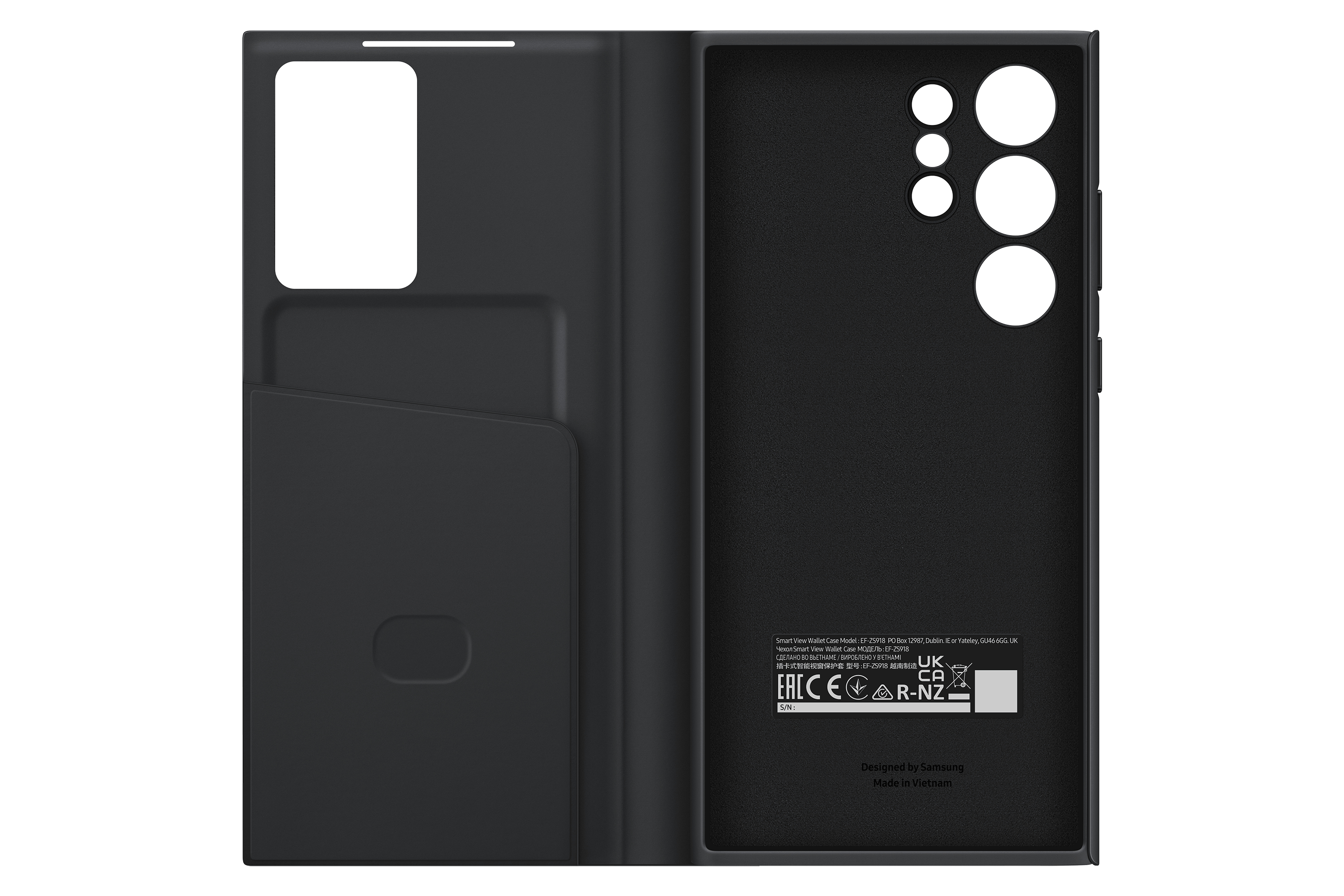 Samsung EF-ZS918CBEGWW, Folio, Samsung, Galaxy S23, 17,3 cm (6.8"), Schwarz