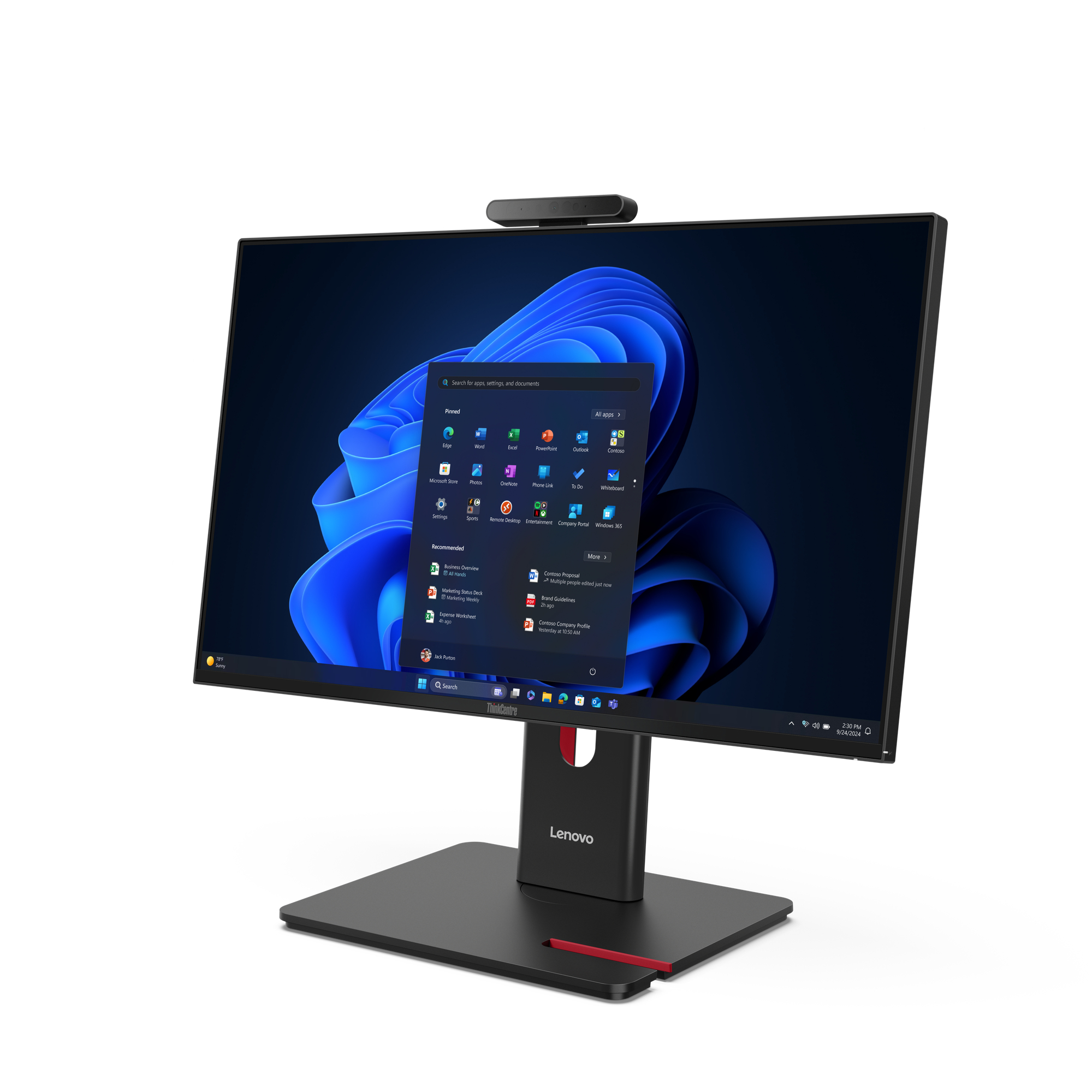 Lenovo ThinkCentre M70a Gen 6 All-in-One, 23.8" FHD, Core Ultra 5 235T, 16GB RAM, 512GB SSD, W11P