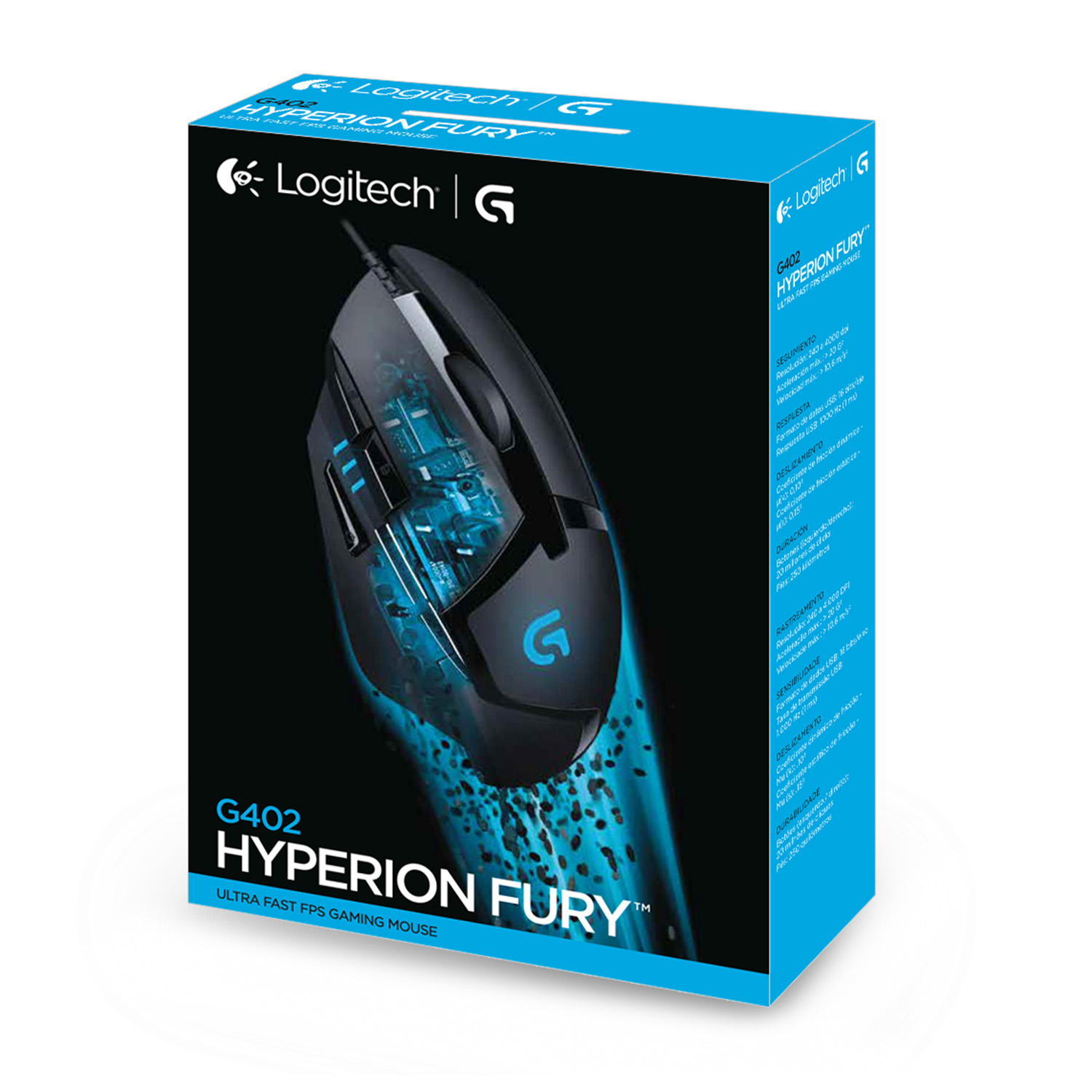 Logitech Hyperion Fury G402 - Maus - Für Rechtshänder