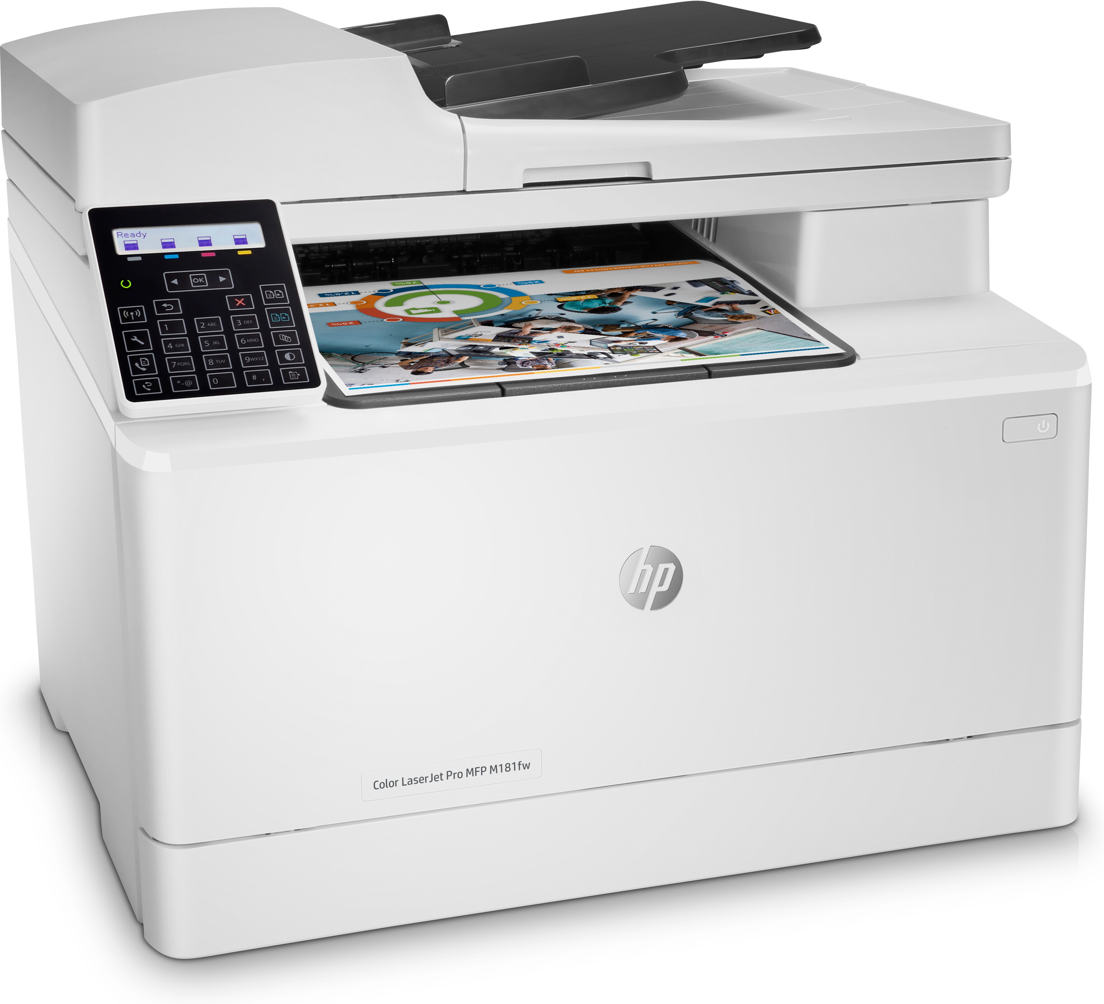 HP Color LaserJet Pro MFP M181fw, Laser, Farbdruck, 600 x 600 DPI, Farbkopieren, A4, Weiß