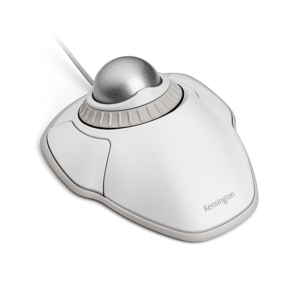 Kensington Orbit® Trackball mit Scroll Ring ? weiß, Beidhändig, Trackball, USB Typ-A, Weiß