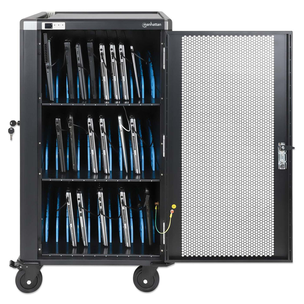 Manhattan Wagen (laden und sichern) - für 30 notebooks / Chromebooks / tablets - charging via intern