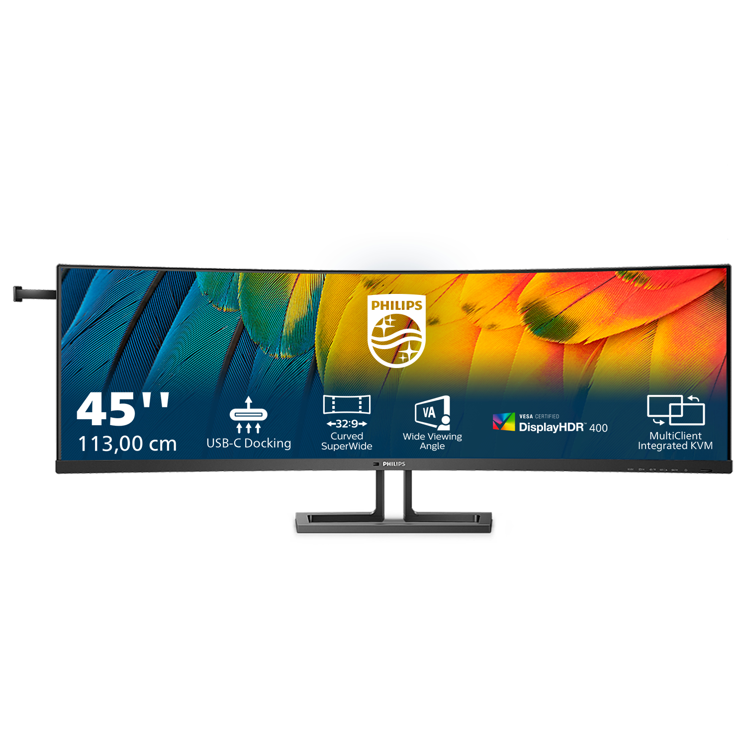 B-WARE - Philips 6000 Series 45B1U6900C Curved-Monitor 113cm (44.5") DQHD, VA, 4ms, HDMI, DP, USB, R