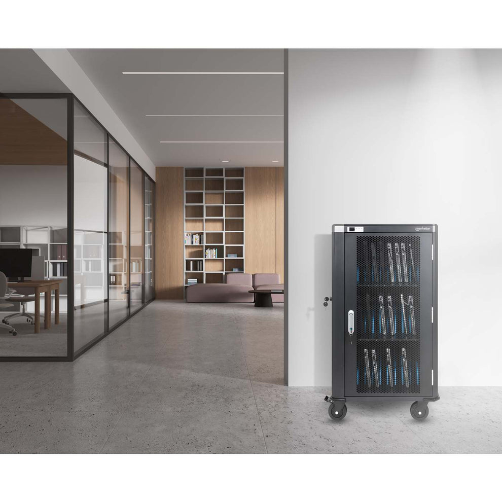 Manhattan Wagen (laden und sichern) - für 30 notebooks / Chromebooks / tablets - charging via intern