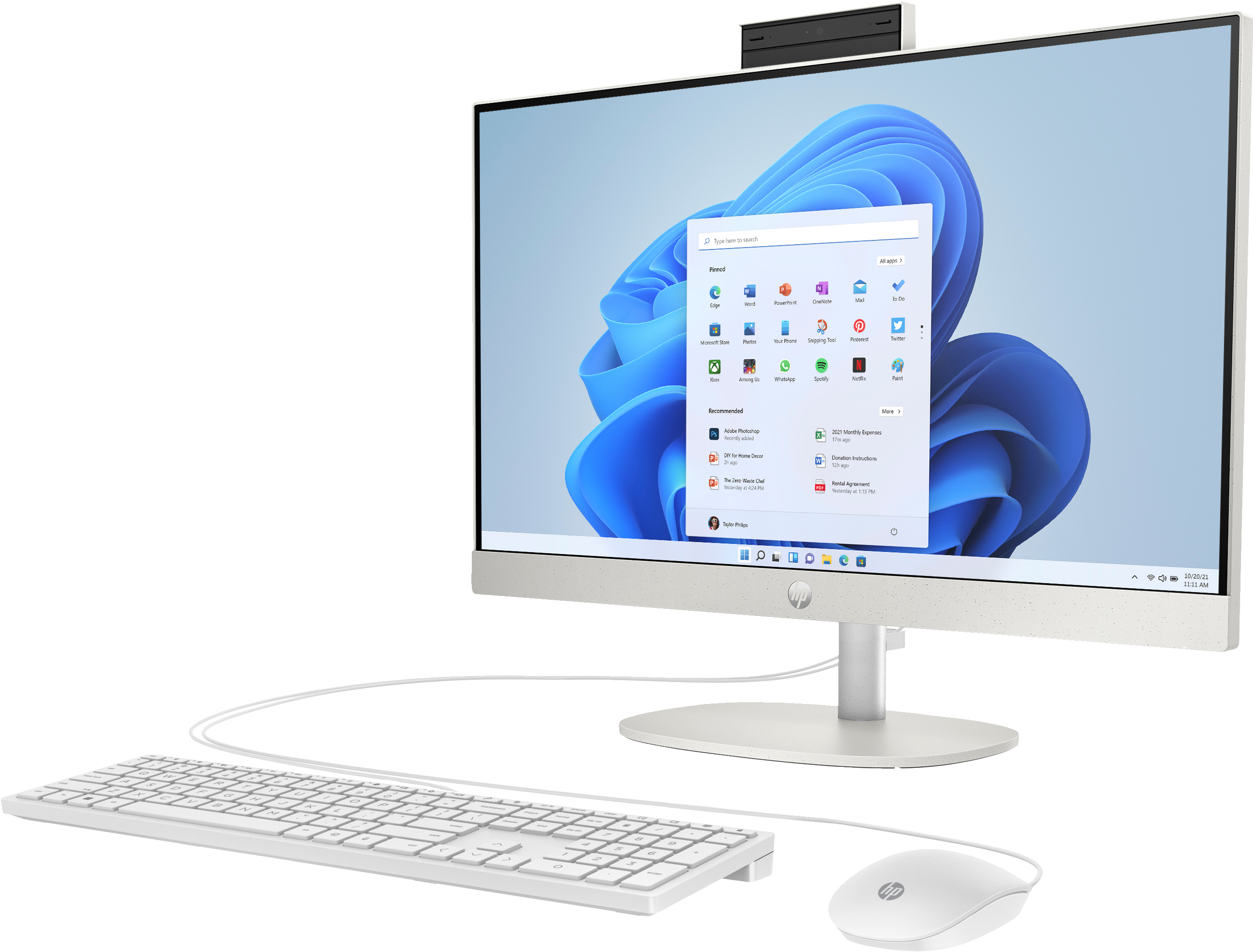 HP All-in-One 24-cr0009ng 23.8" FHD, Ryzen 3 7320U, 8GB RAM, 512GB SSD, Win11 Home