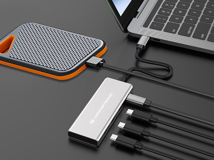 Conceptronic HUBBIES16G, USB 3.2 Gen 2 (3.1 Gen 2) Type-C, USB 3.2 Gen 2 (3.1 Gen 2) Type-C, 10000 M